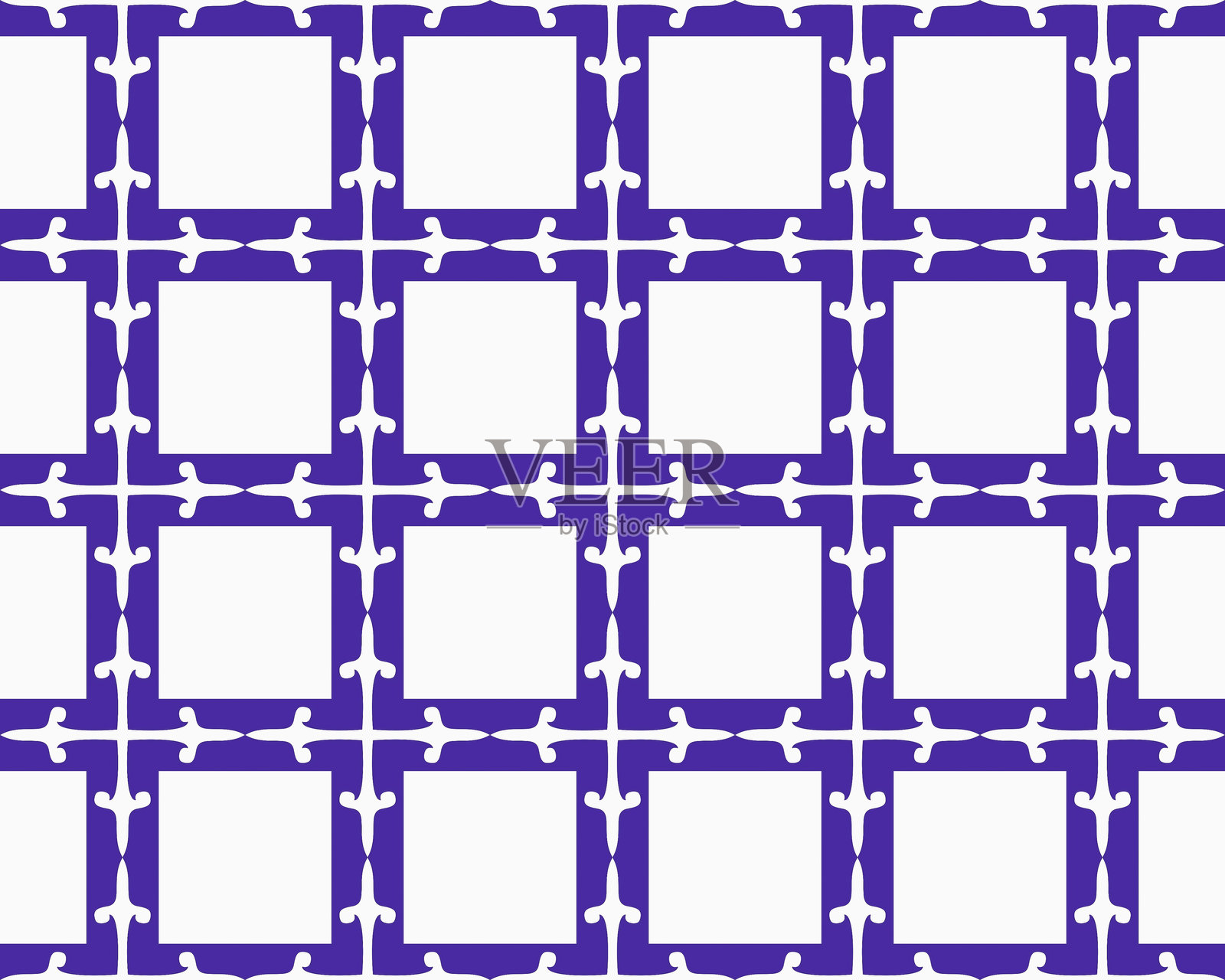 无缝几何图案,蓝色方块插画图片素材