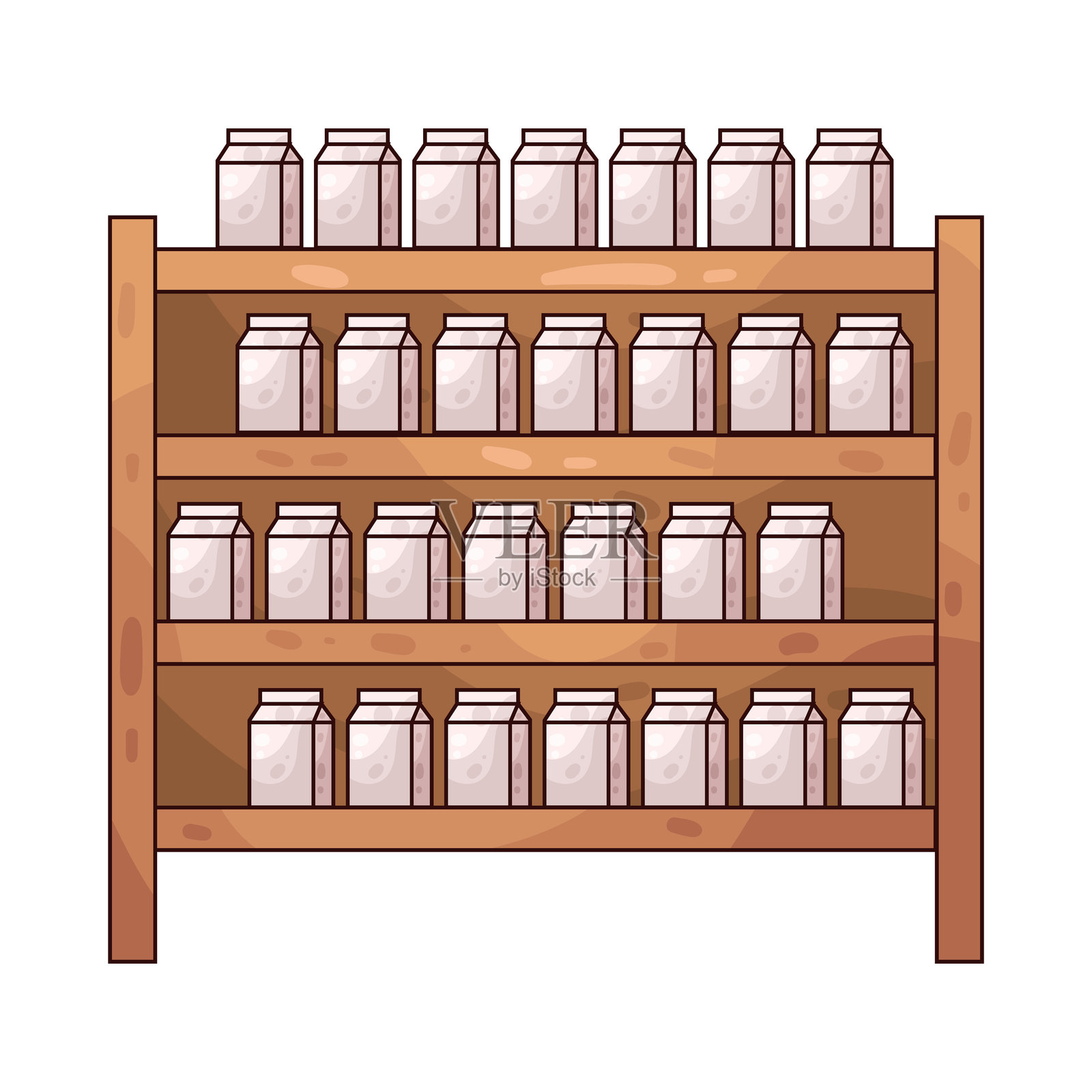 货架上的商品插画图片素材