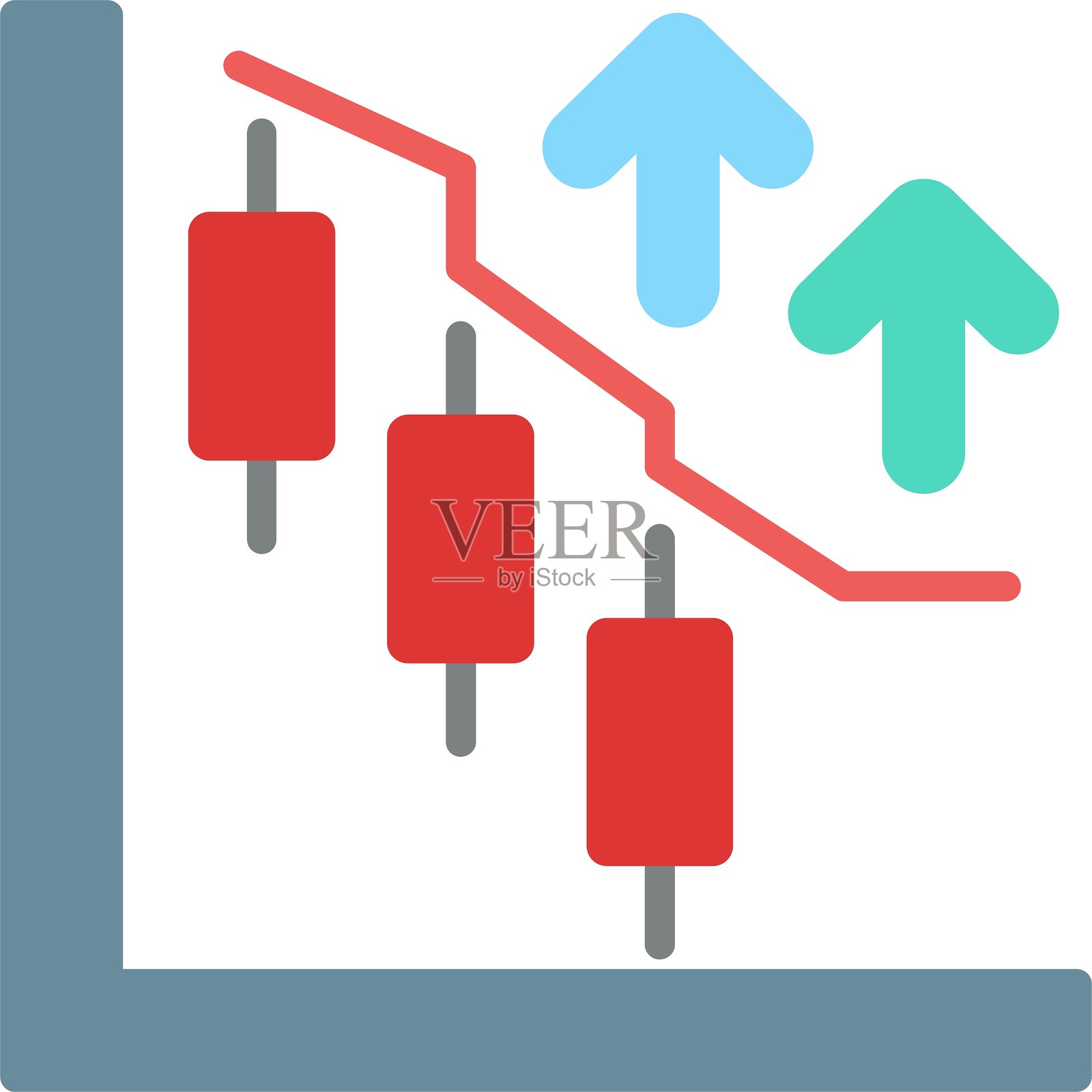 上箭头图标插画图片素材