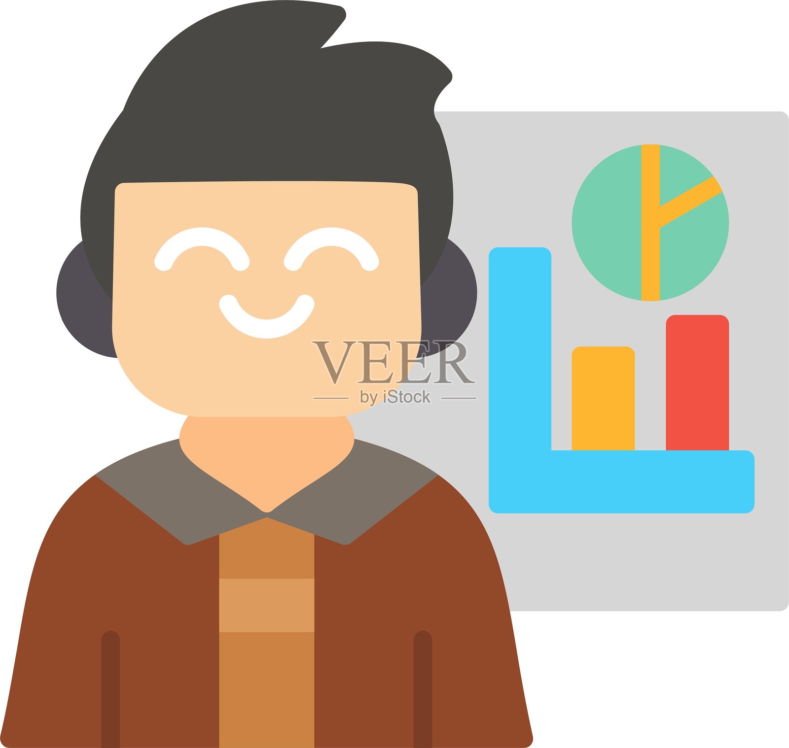 商业分析师图标插画图片素材