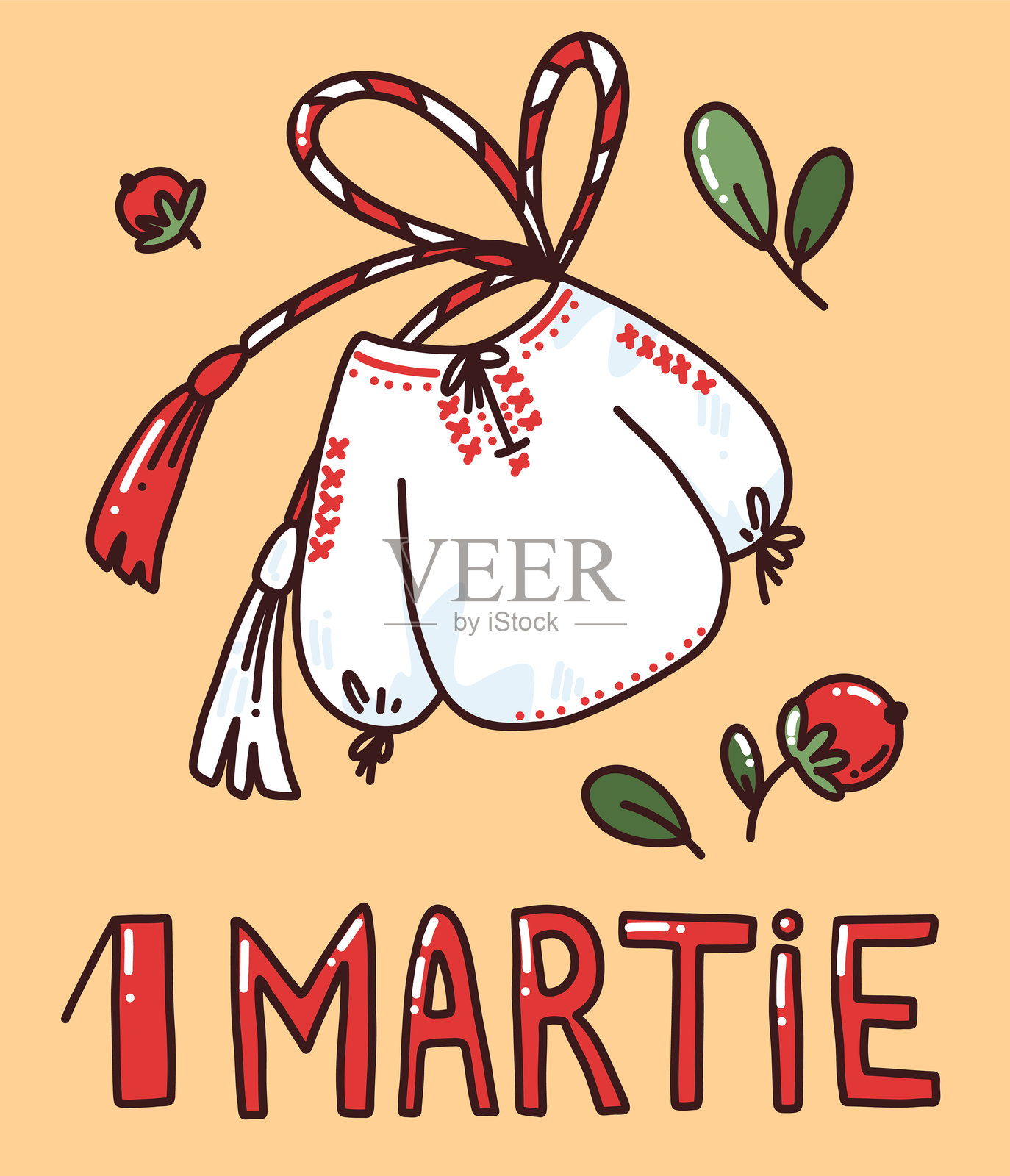 带有马尔蒂索尔的卡片插画图片素材