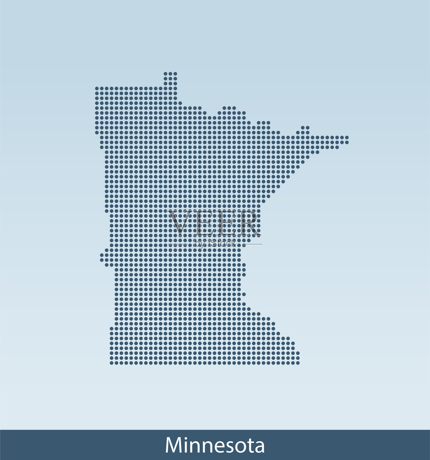 明尼苏达州地图插画图片素材