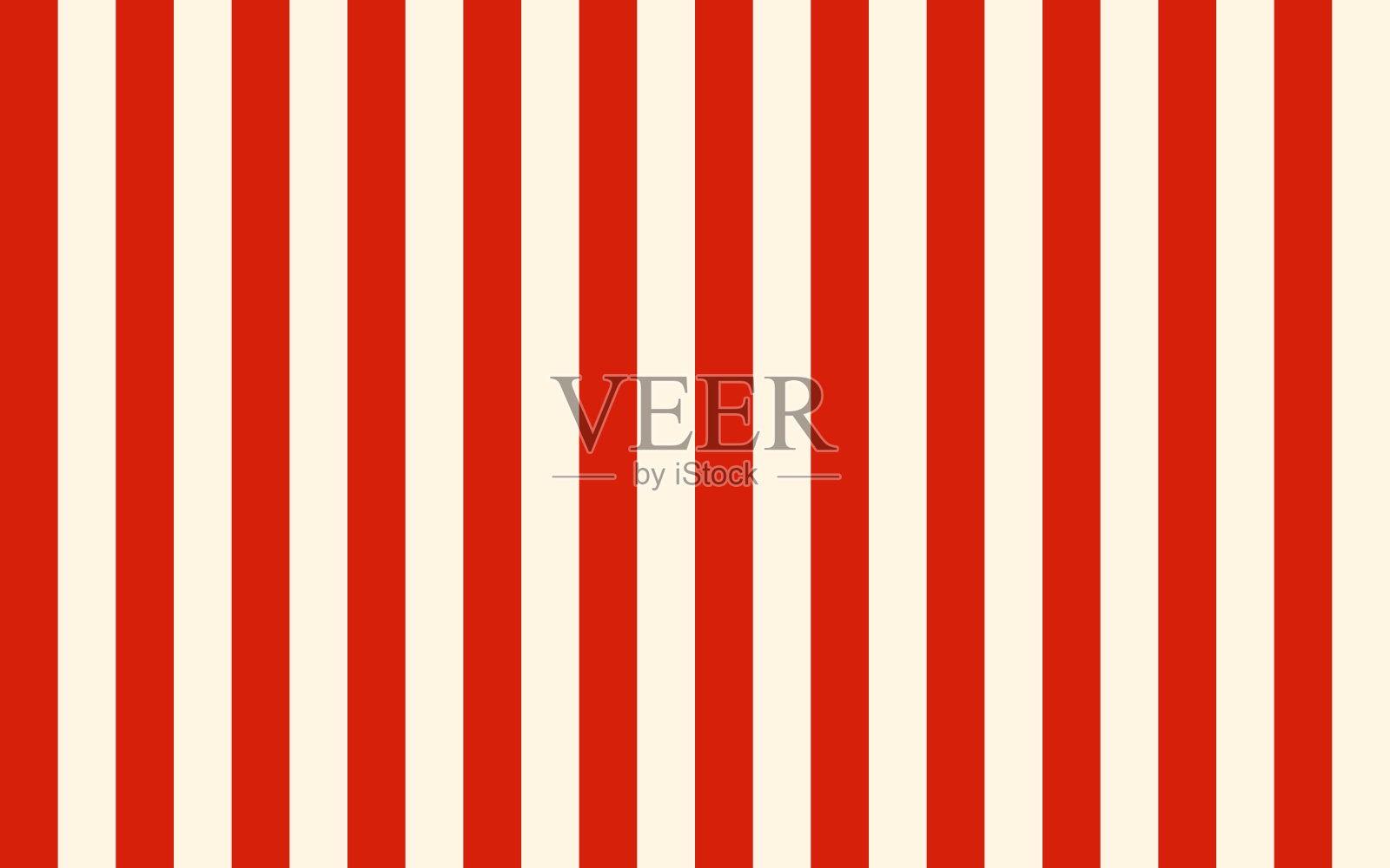 红色和米色条纹无缝背景。矢量插图。插画图片素材