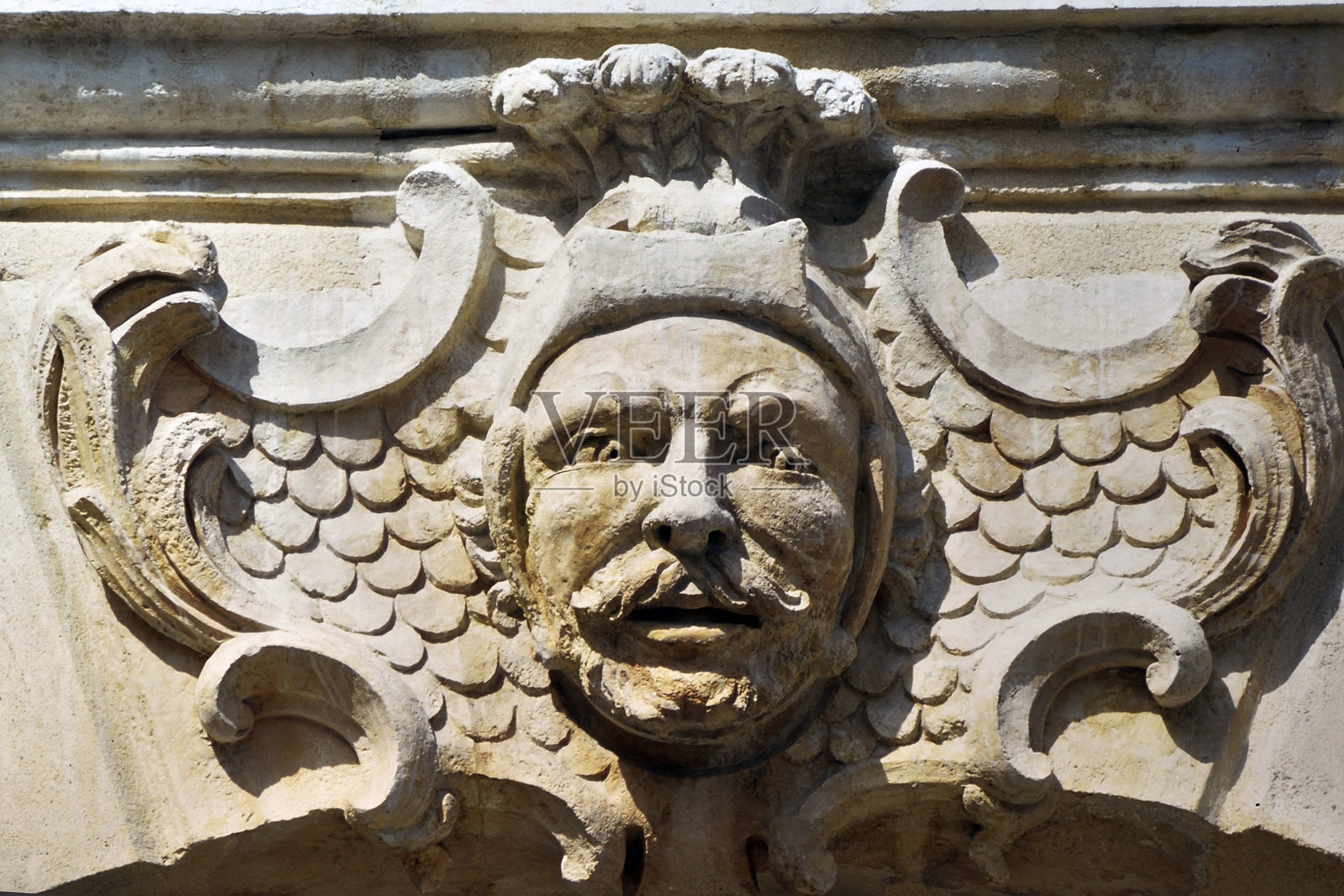 波尔多吉朗德一座老房子的建筑面具照片摄影图片