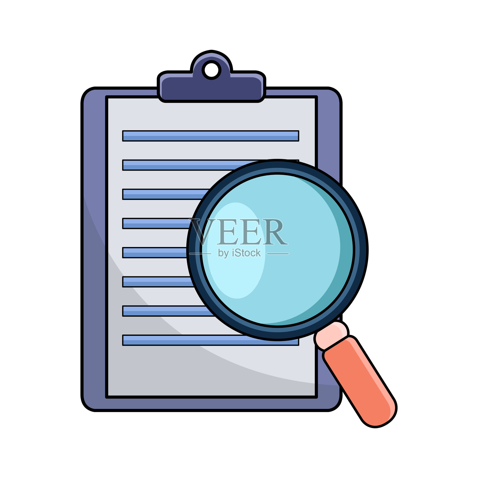 研究文件插画图片素材