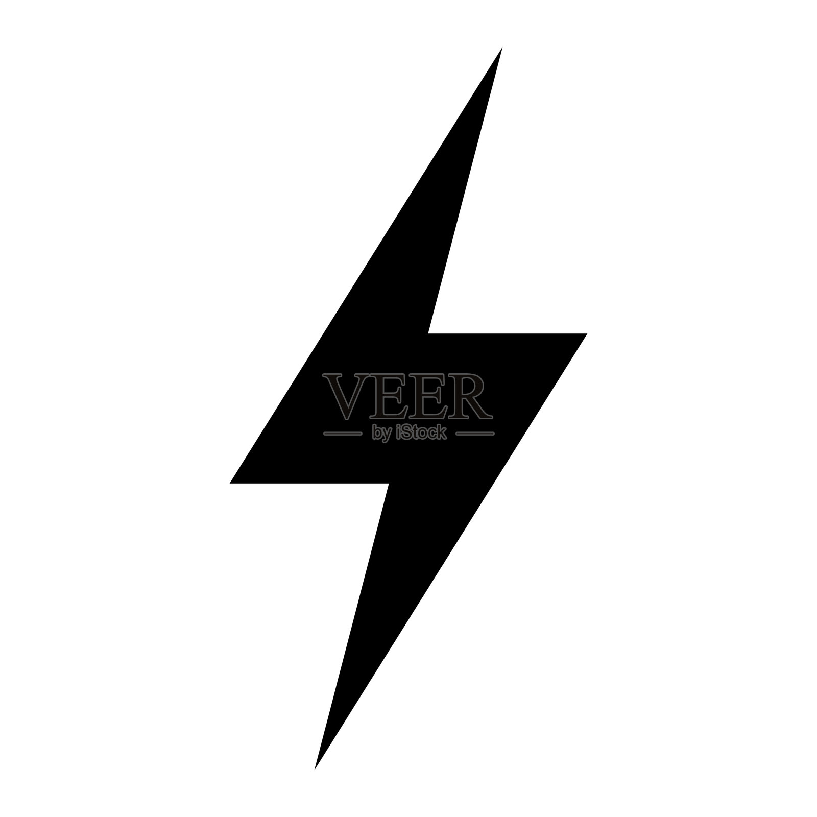 闪电图标,电力图标。闪电标志。插画图片素材