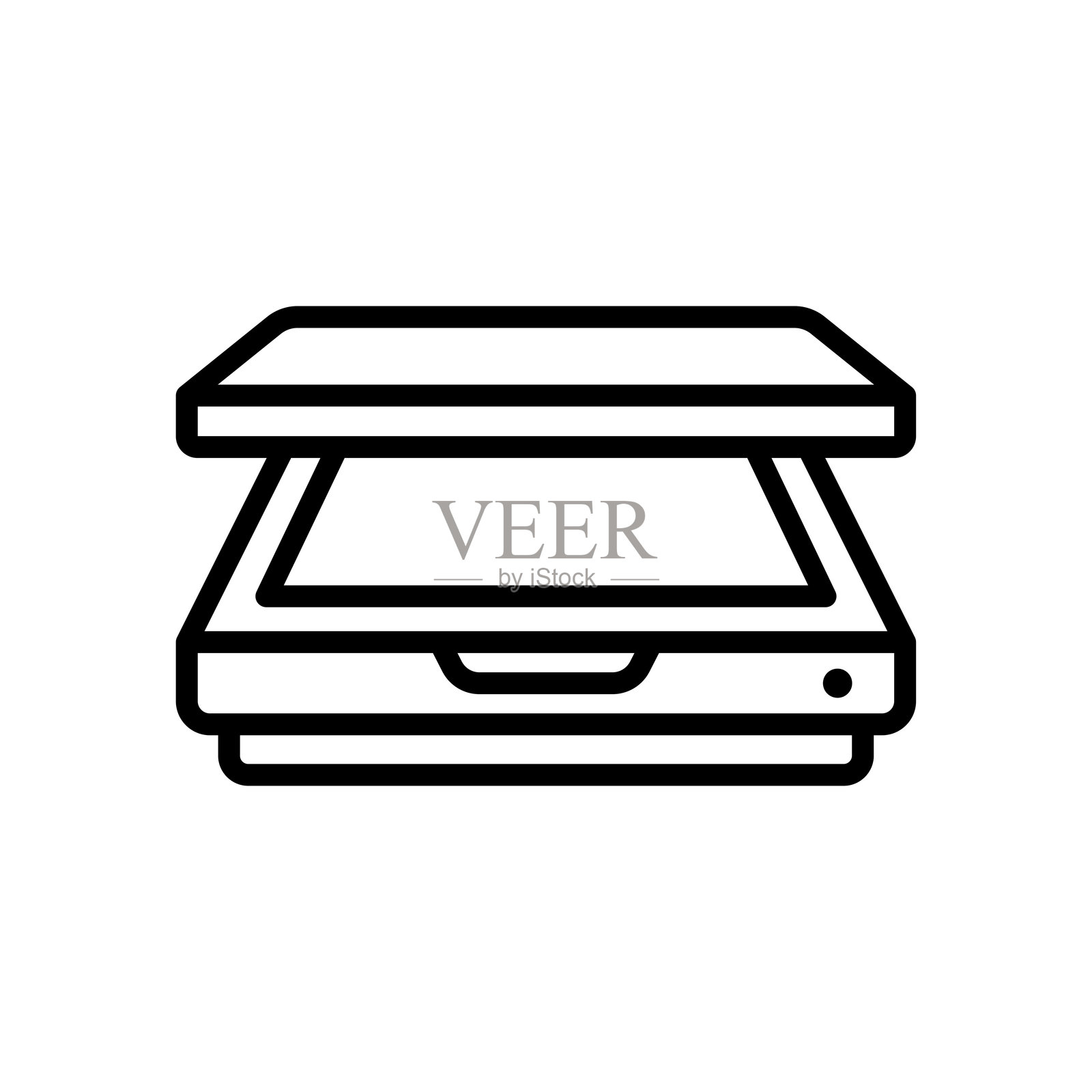 扫描仪图标矢量设计模板,简单而干净插画图片素材