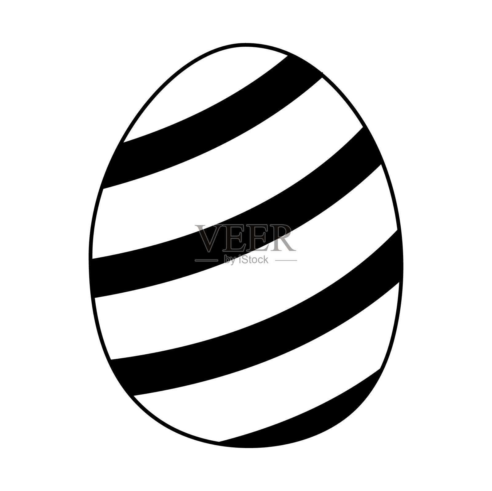 适合在节庆装饰中使用的条纹蛋设计插画图片素材
