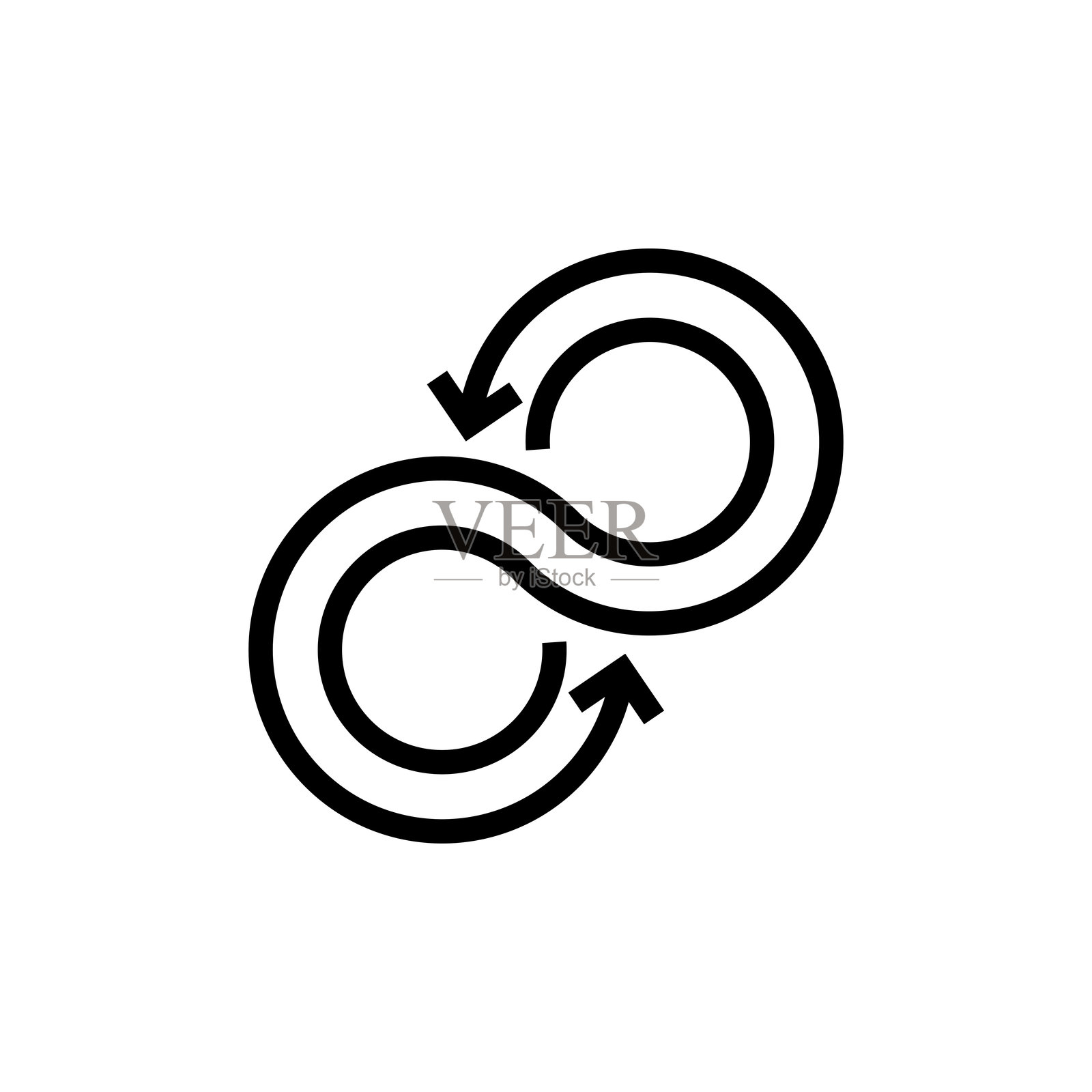 连续线图标。插画图片素材