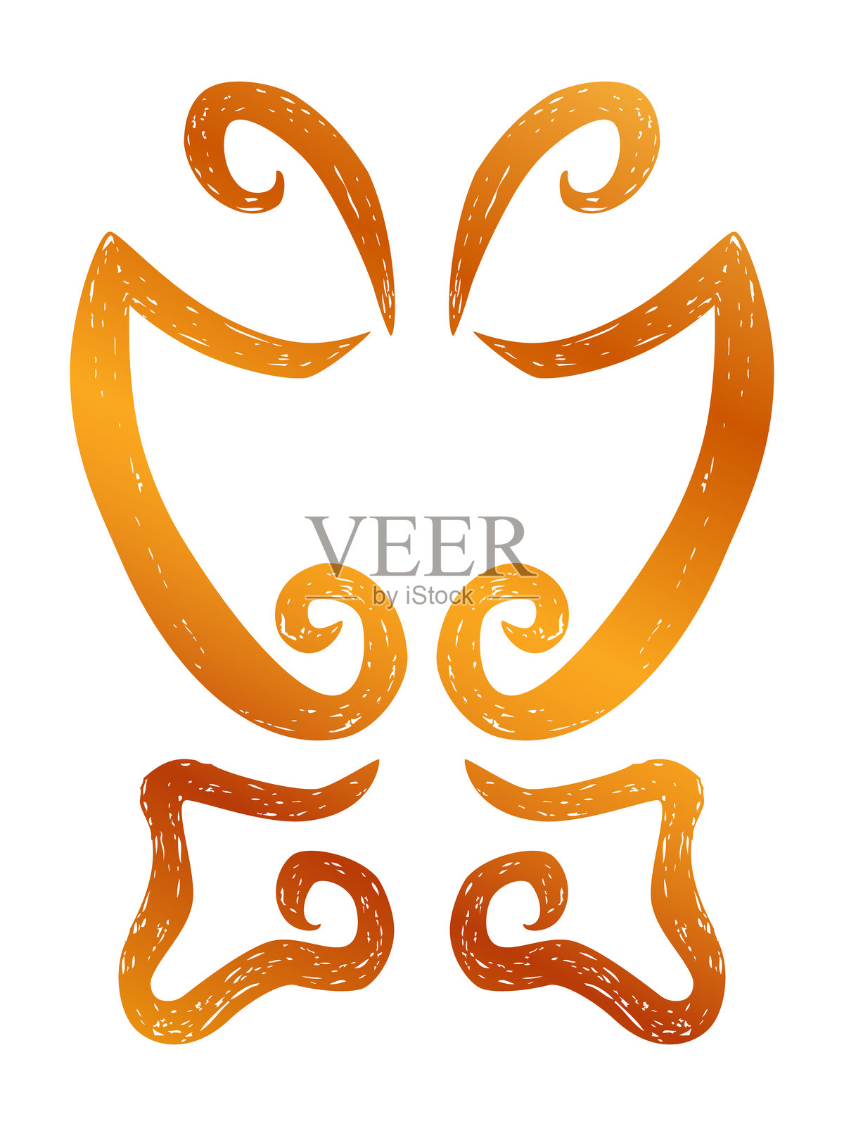 蝴蝶,金色简单矢量手绘草图插画图片素材