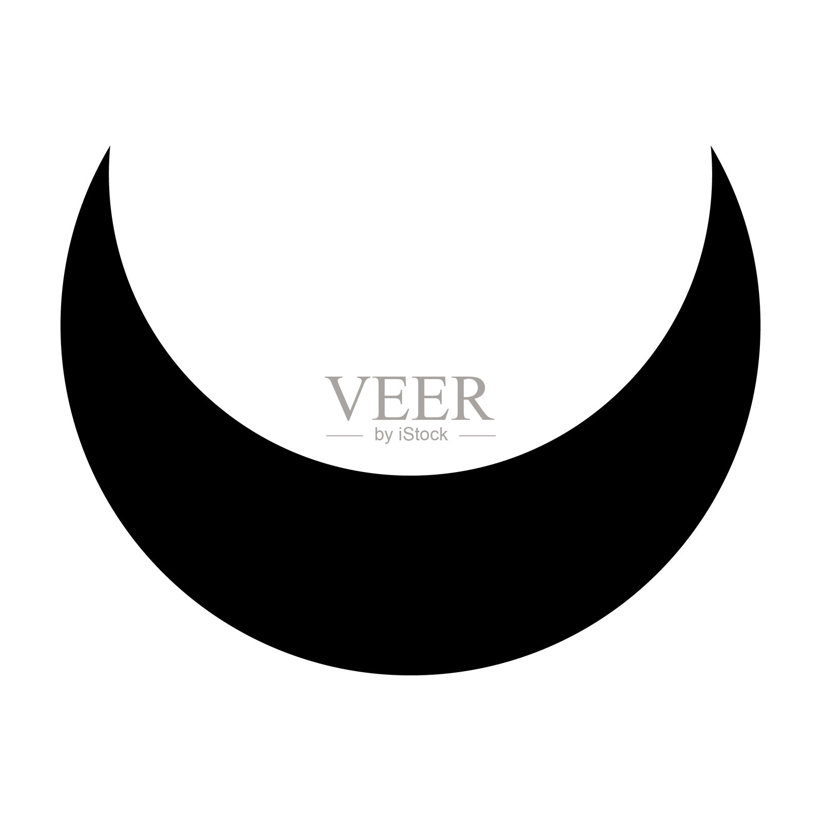 新月图标。新月设计。插画图片素材