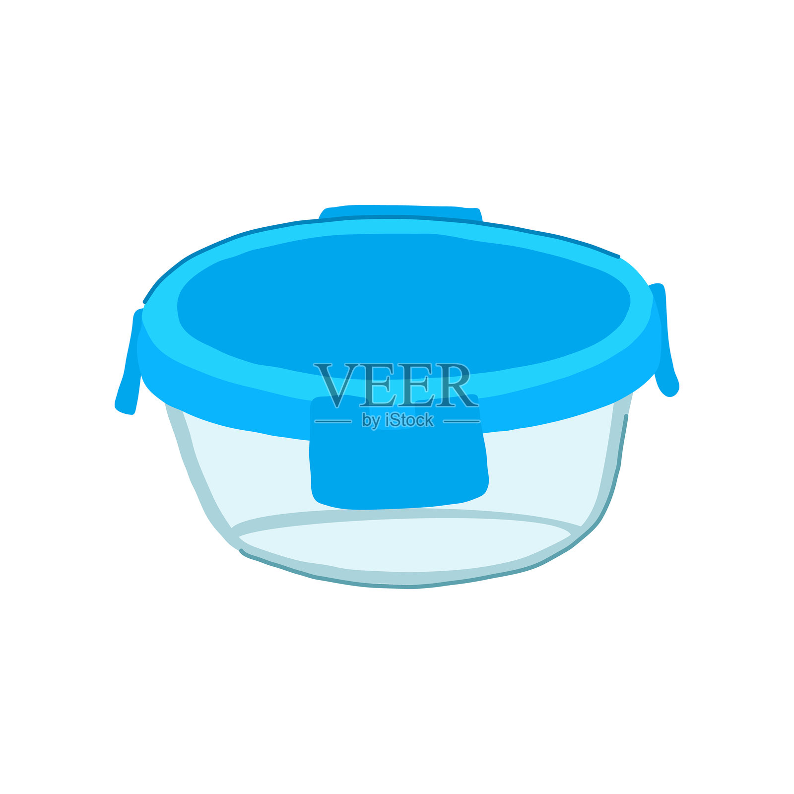 时尚的玻璃食品储存容器卡通矢量插图插画图片素材