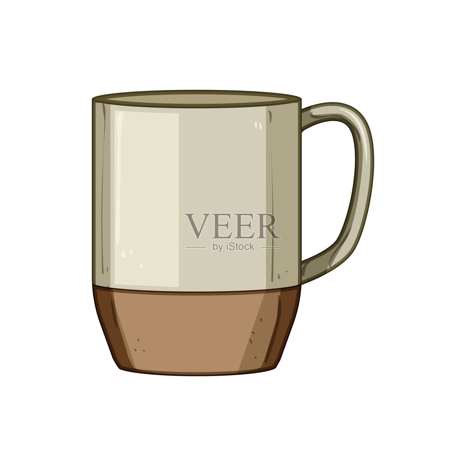 香槟咖啡杯可重复使用的卡通矢量插图插画图片素材