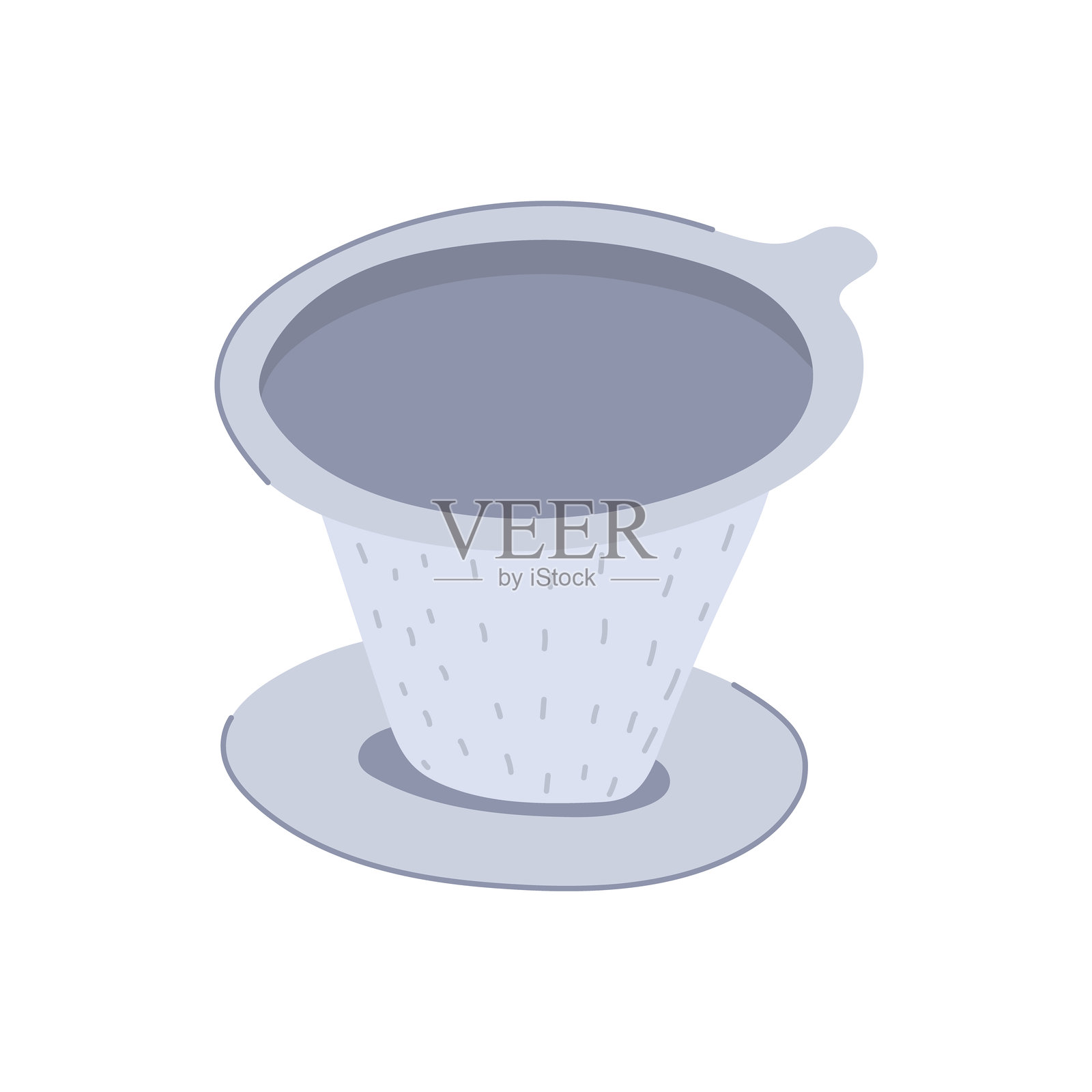 可重复使用的咖啡过滤器卡通矢量插图插画图片素材