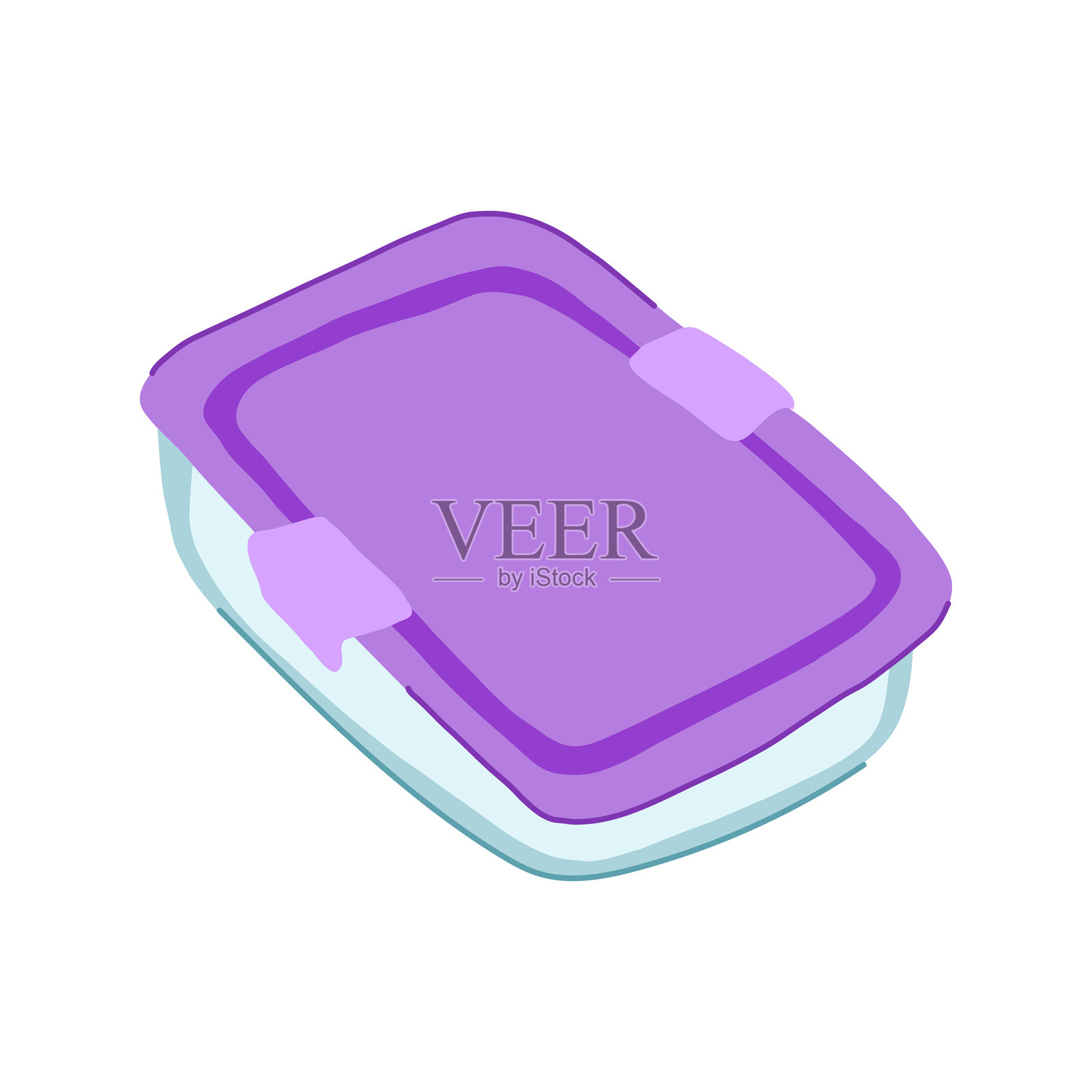 卡通矢量插图的 BPA 玻璃食品储存容器插画图片素材