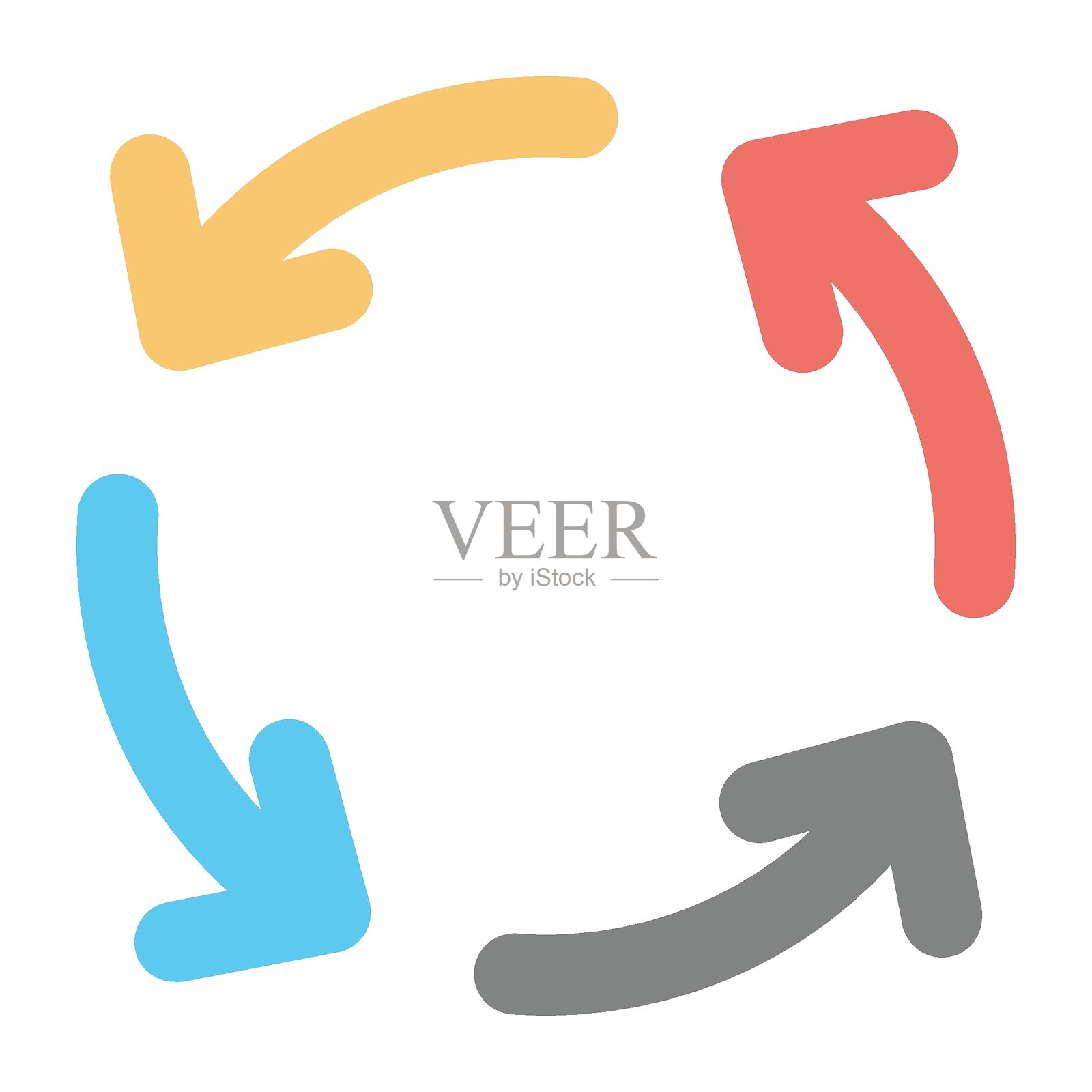 可轻松修改或编辑的刷新颜色矢量图标插画图片素材