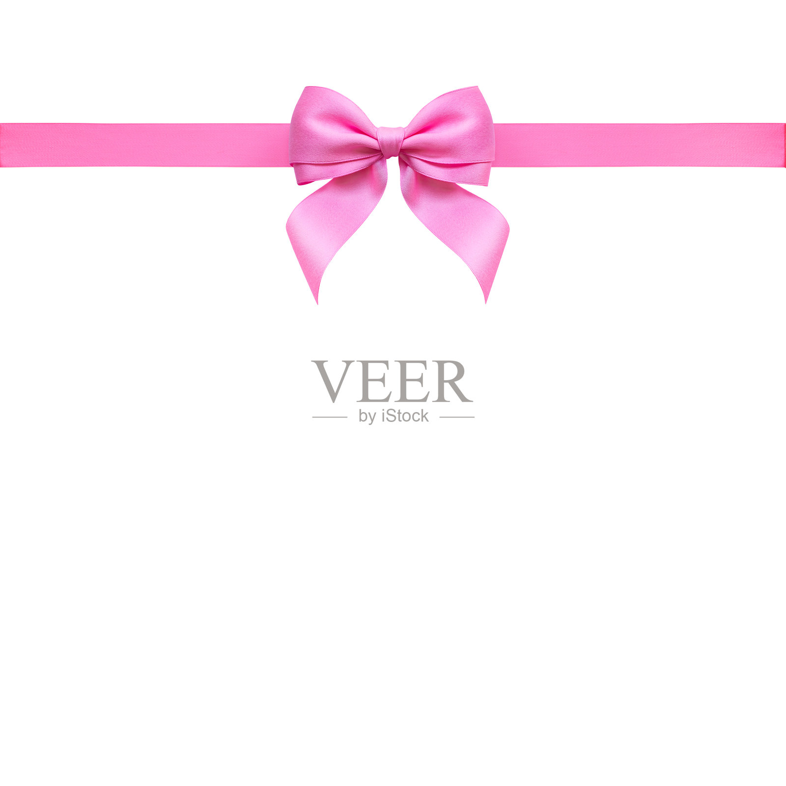 奢华的粉色丝绸缎带蝴蝶结元素,具有精致的面料纹理,适用于庆祝活动或特殊节日的礼品卡设计。非人工智能生成。照片摄影图片