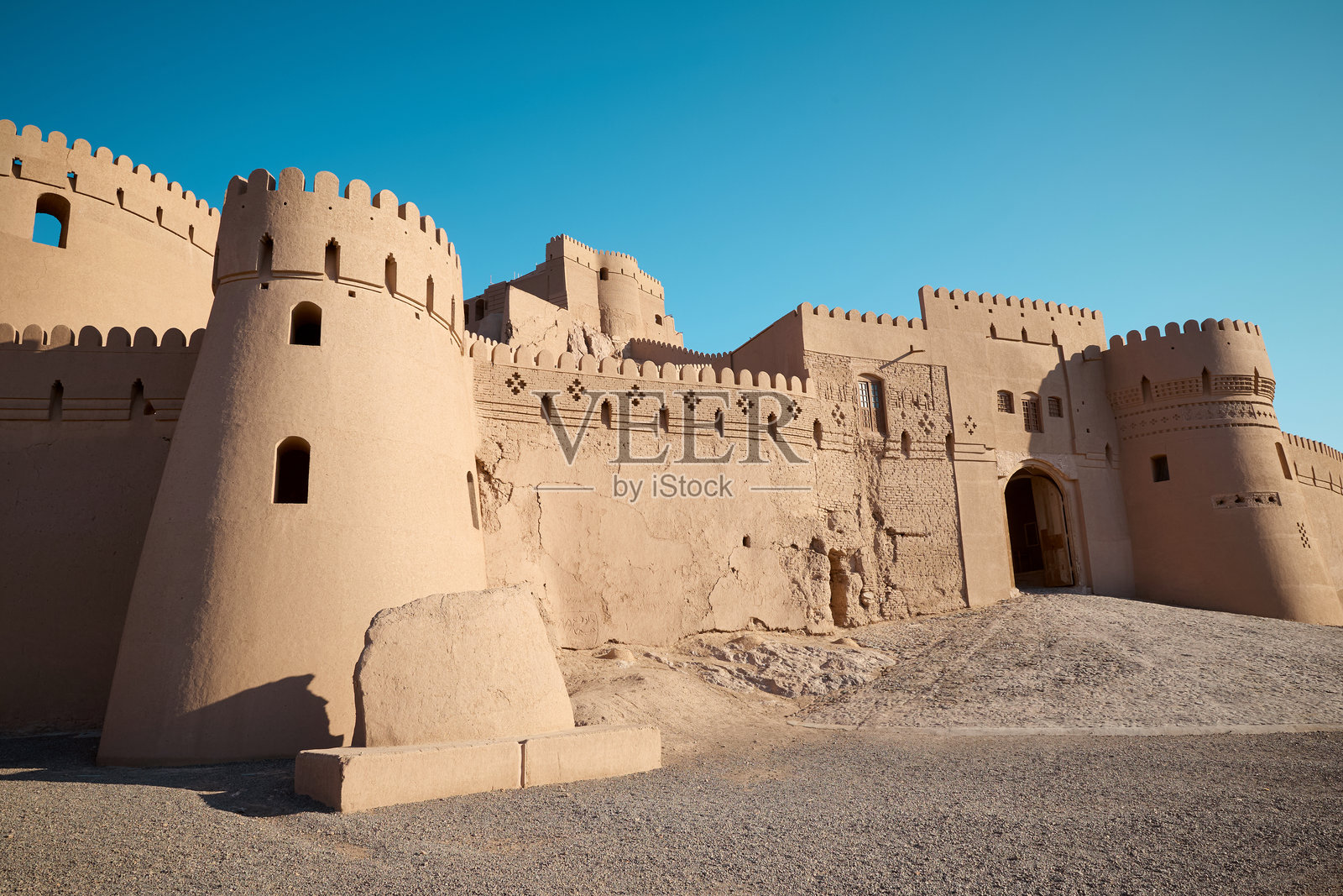 伊朗巴姆城堡的入口大门照片摄影图片