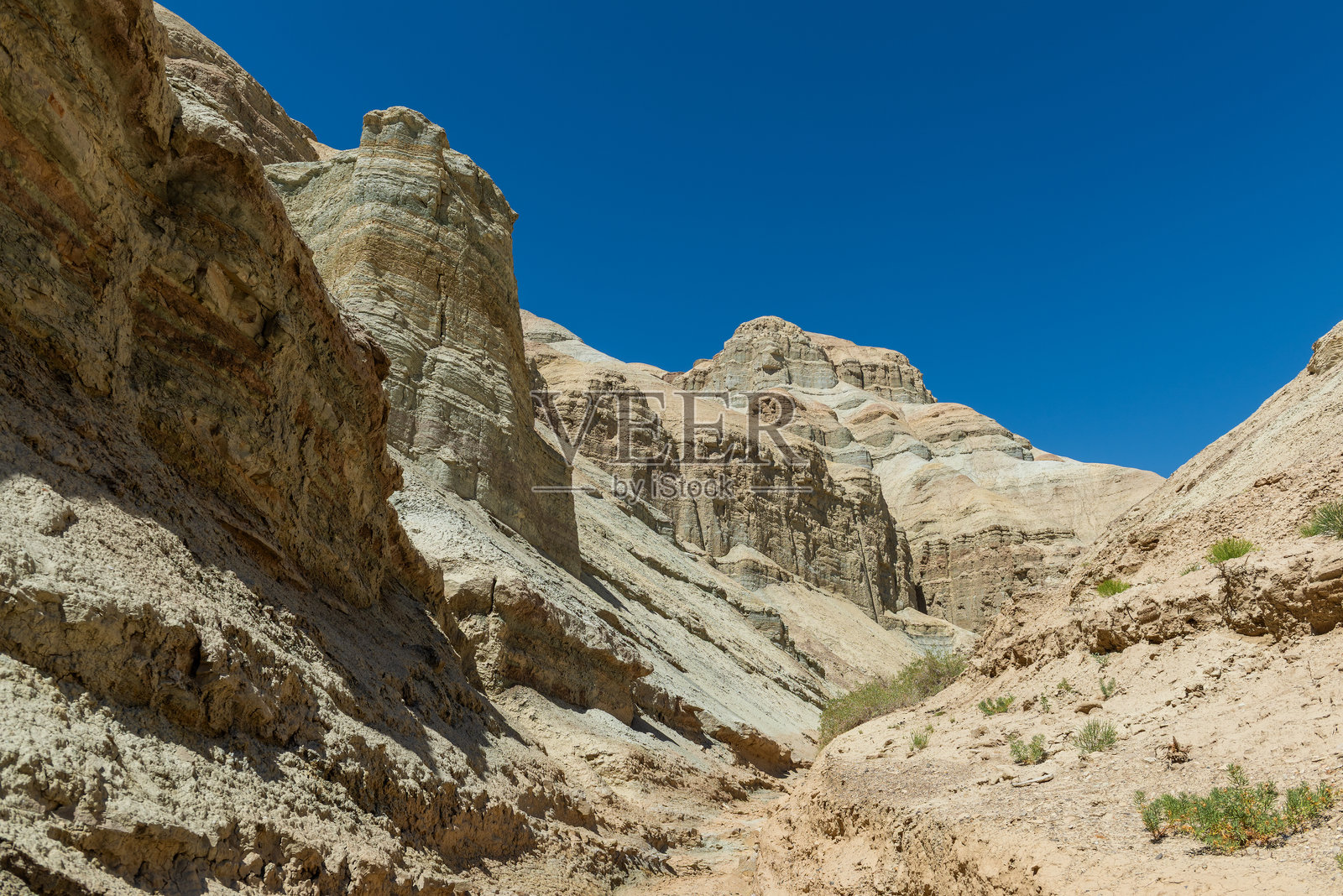 哈萨克斯坦东南部阿尔廷艾梅尔自然公园的独特白色山脉阿克陶照片摄影图片