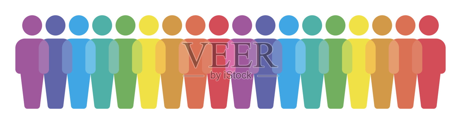 人物图标的矢量插图。插画图片素材