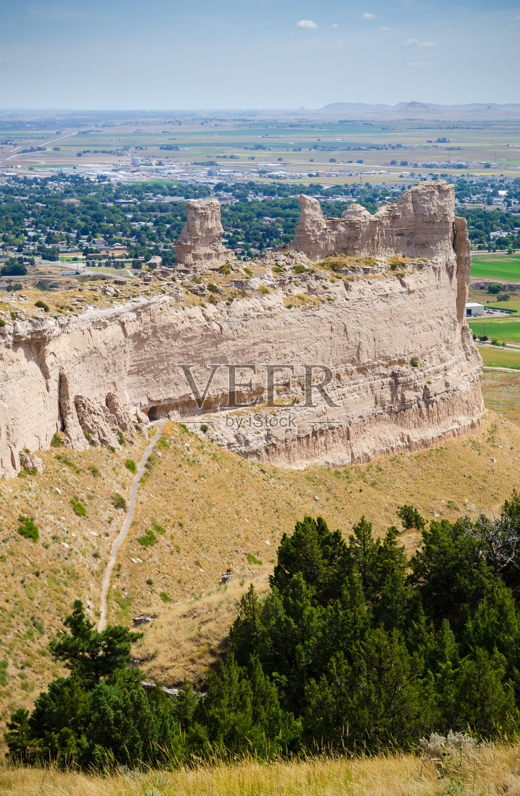 斯科茨布拉夫国家纪念碑的顶视图照片摄影图片