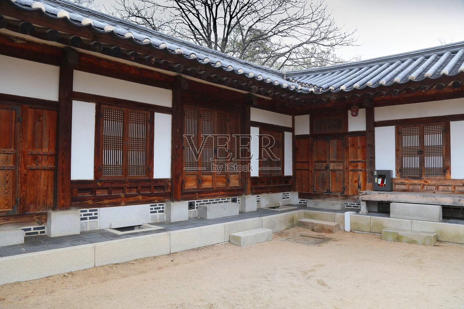 首尔的景福宫建筑群照片摄影图片