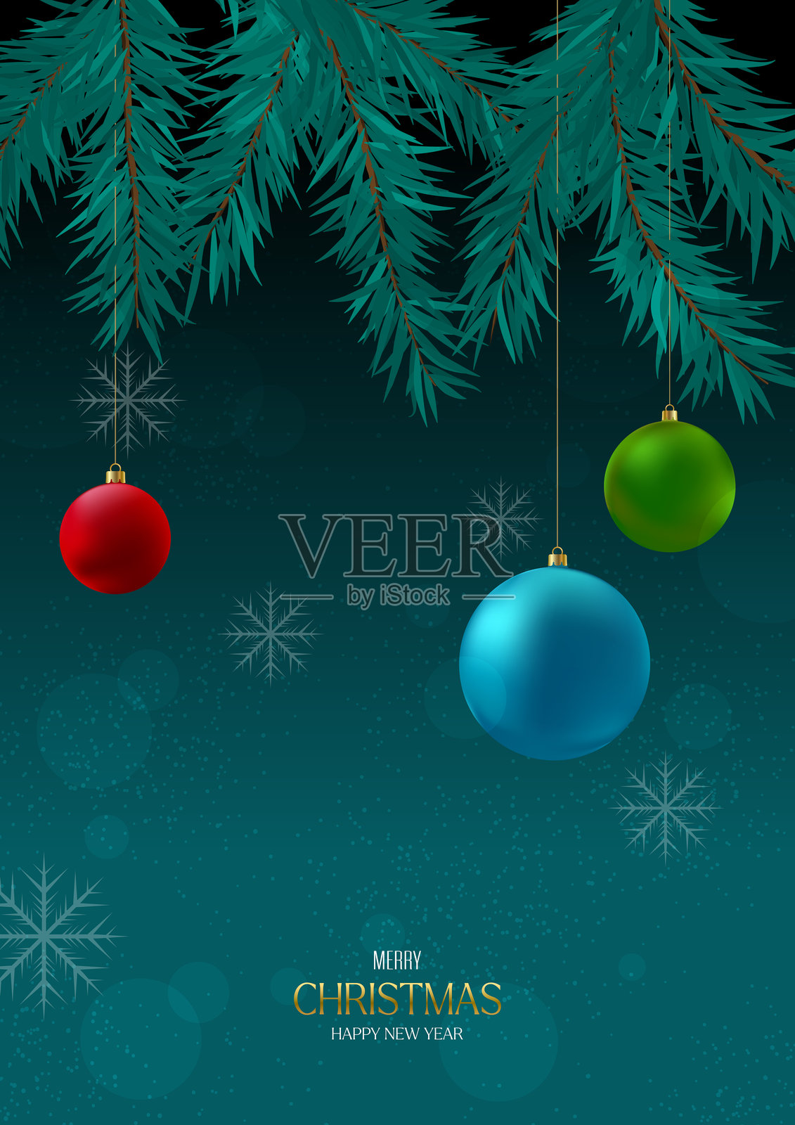 冬季假期庆祝卡片插画图片素材