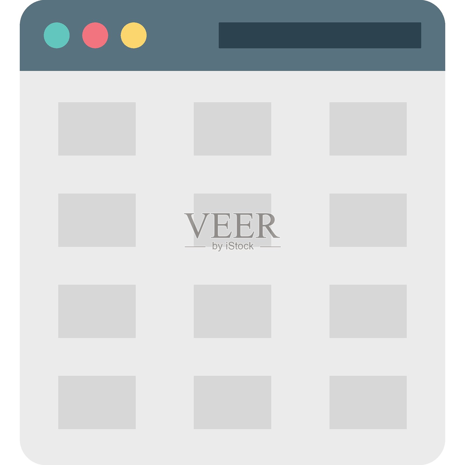 可轻松修改或编辑的网页模板,网页布局矢量图标插画图片素材