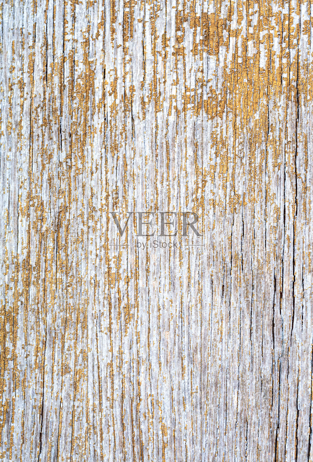 复古木板的纹理,灰色和黄色的裂纹油漆。背景照片摄影图片