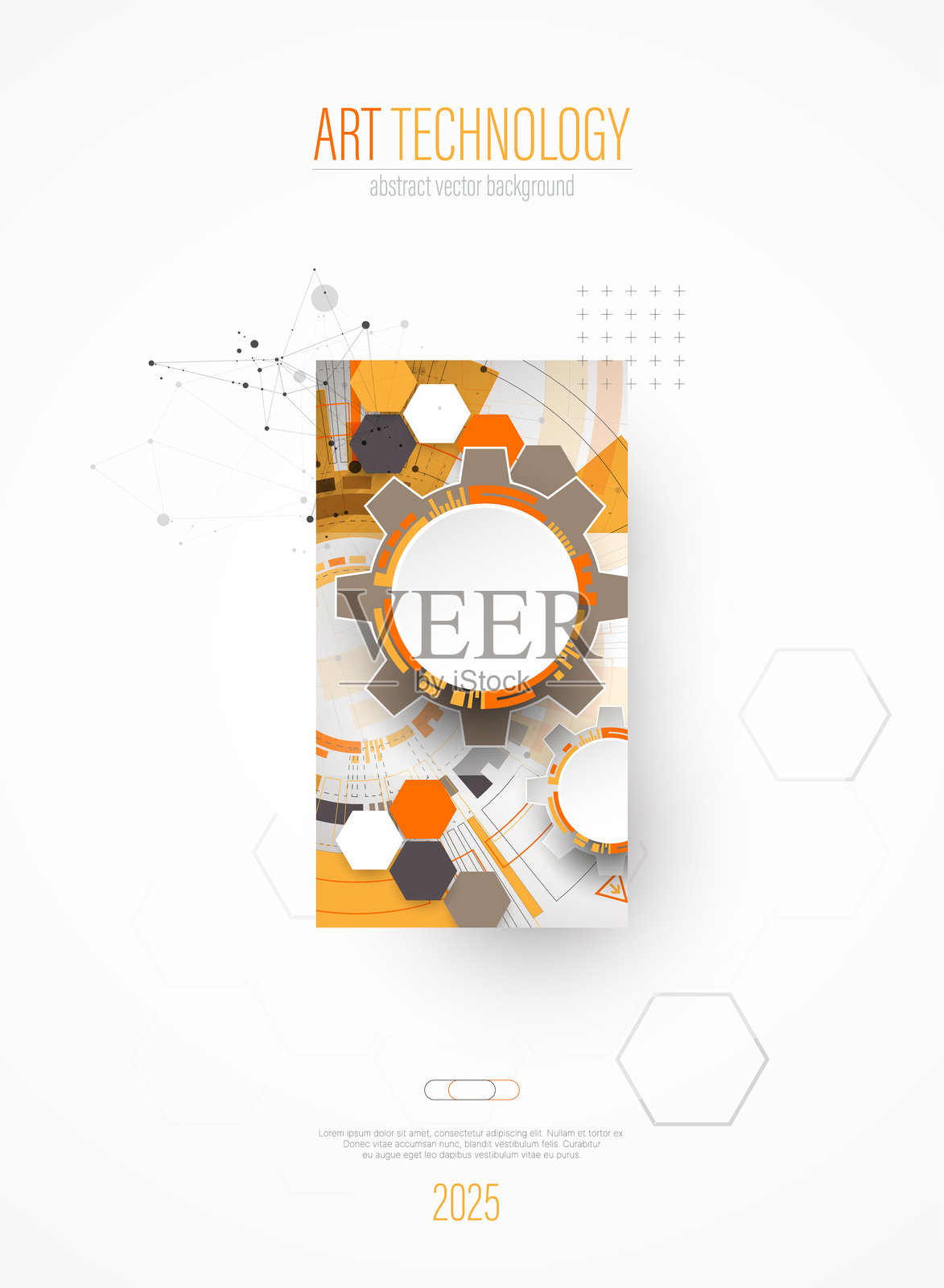 现代科技海报设计。页面布局。未来艺术背景。科学演示封面模板。插画图片素材