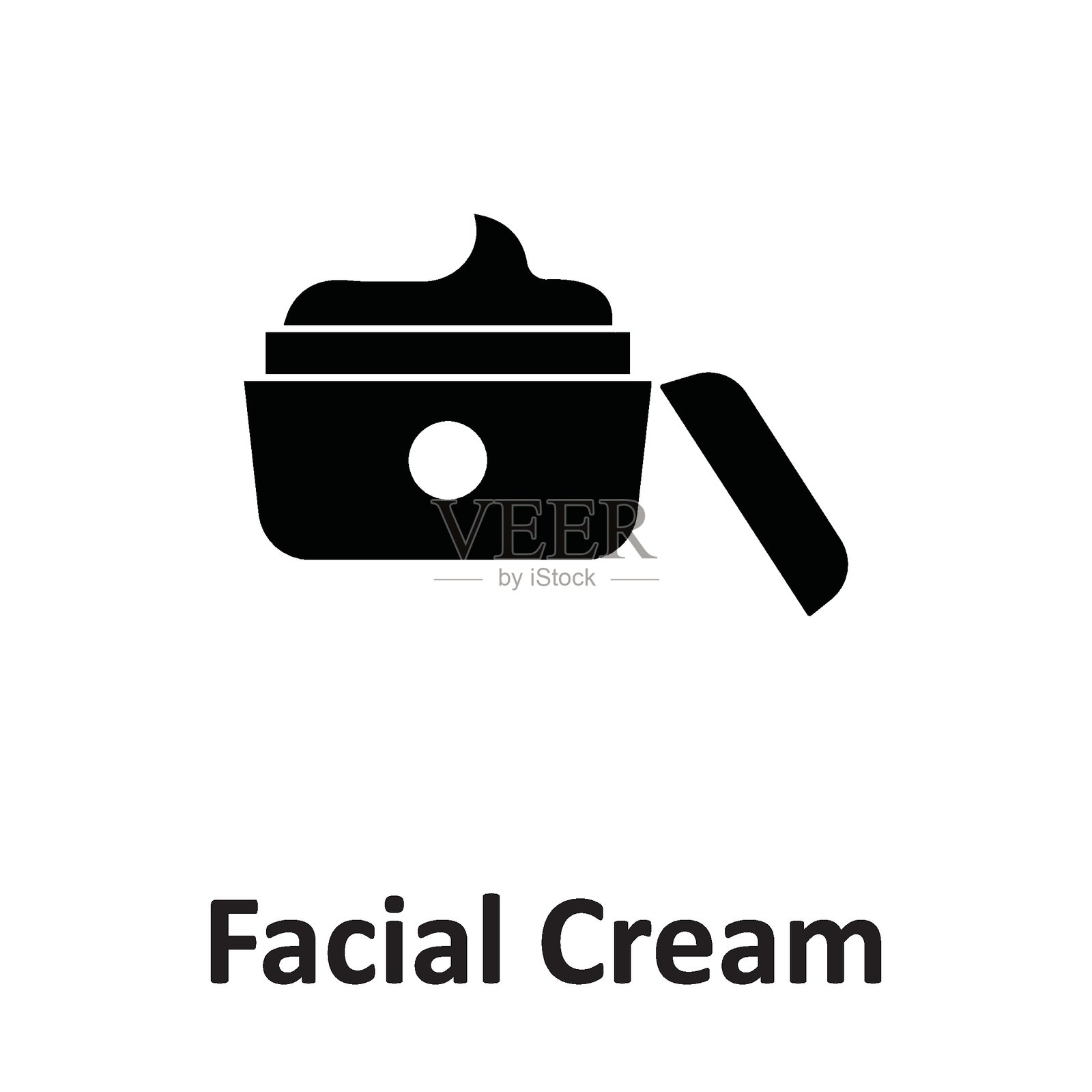 面霜隔离矢量图标,易于修改或编辑插画图片素材