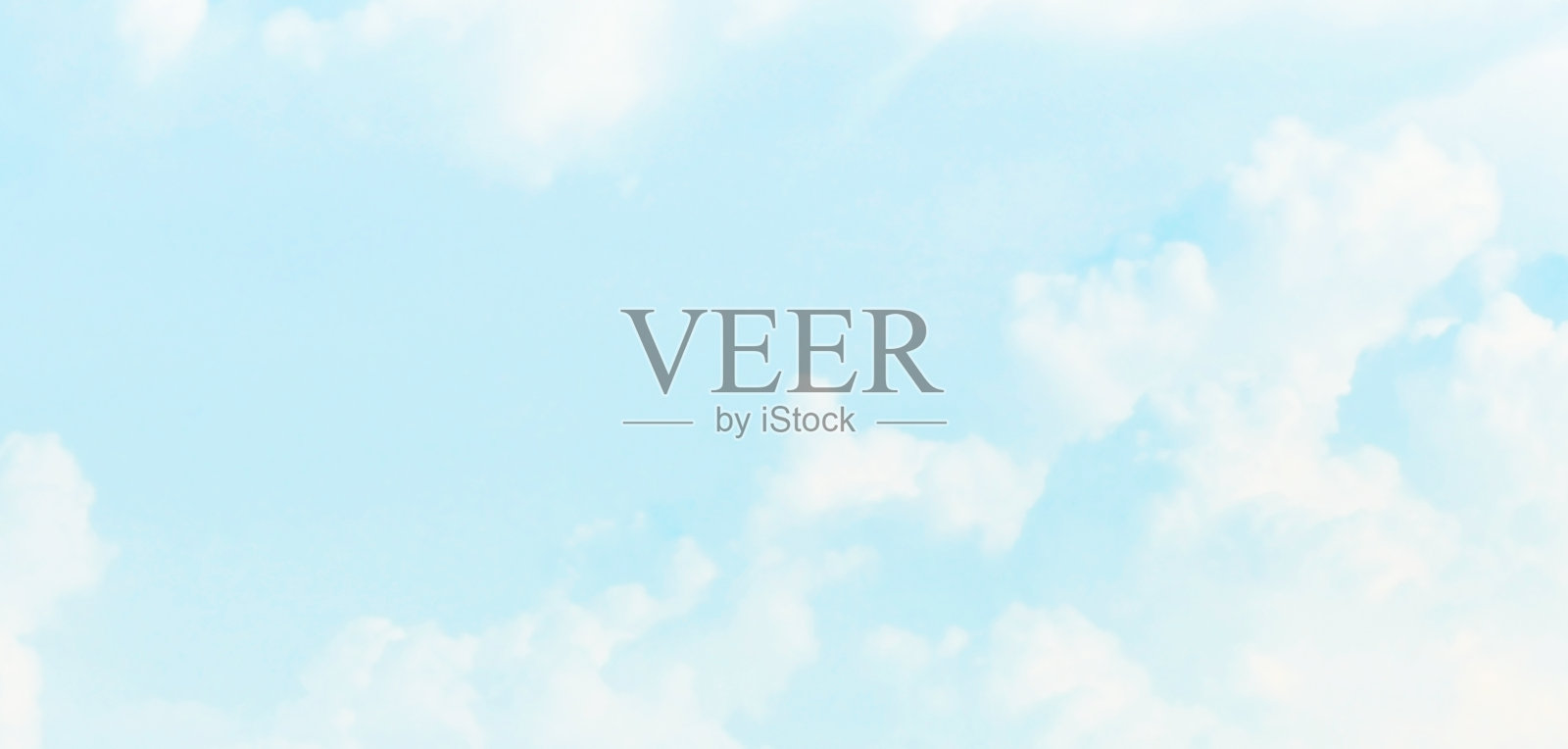 蓝天的粉彩与白云。积云。模糊的云景背景。照片摄影图片