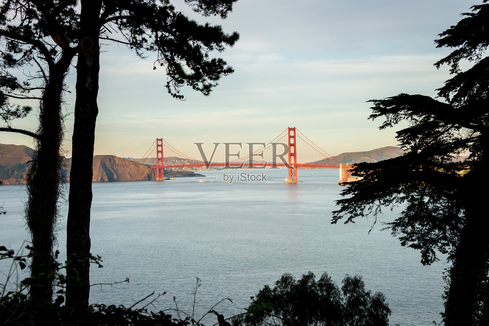 金门大桥休闲区,阳光明媚的日子照片摄影图片