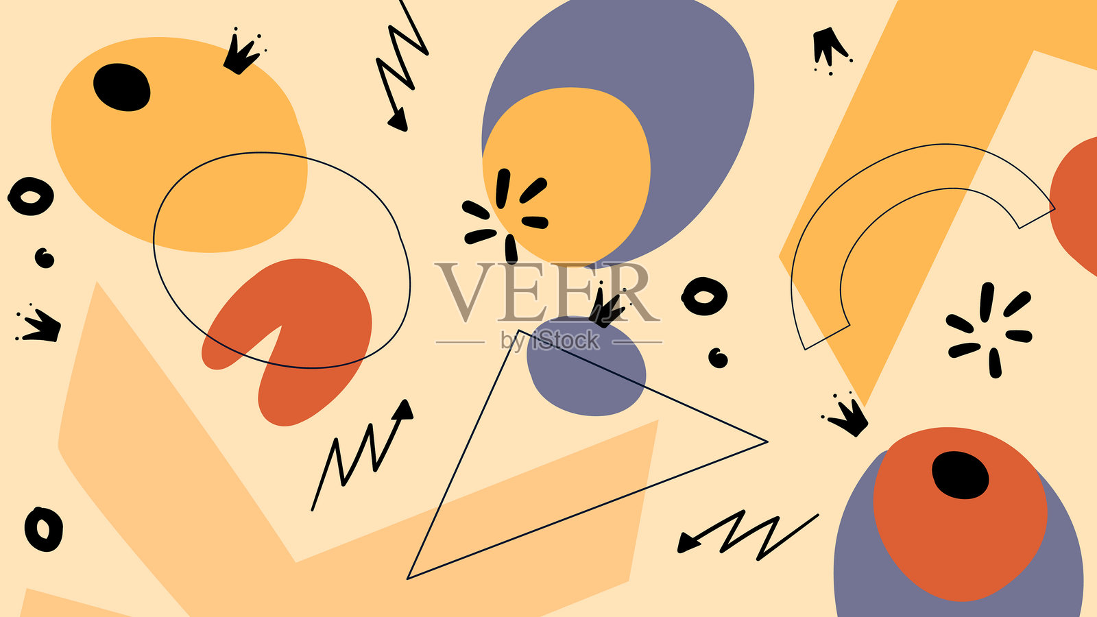 创意波西米亚风格抽象背景插画图片素材