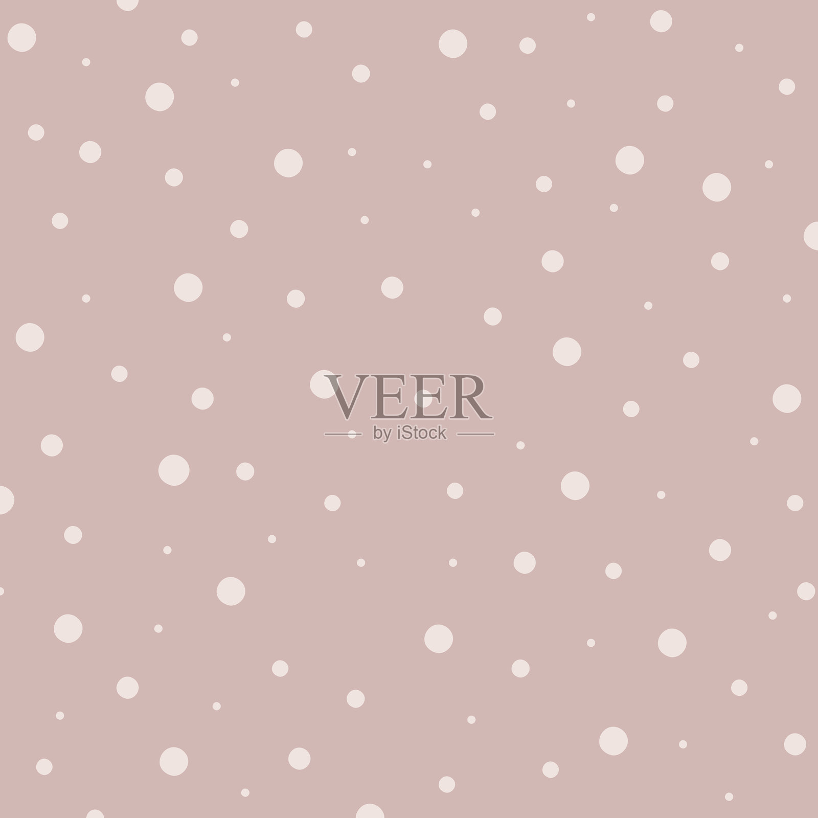 浅粉色的方形背景上有点点。插画图片素材