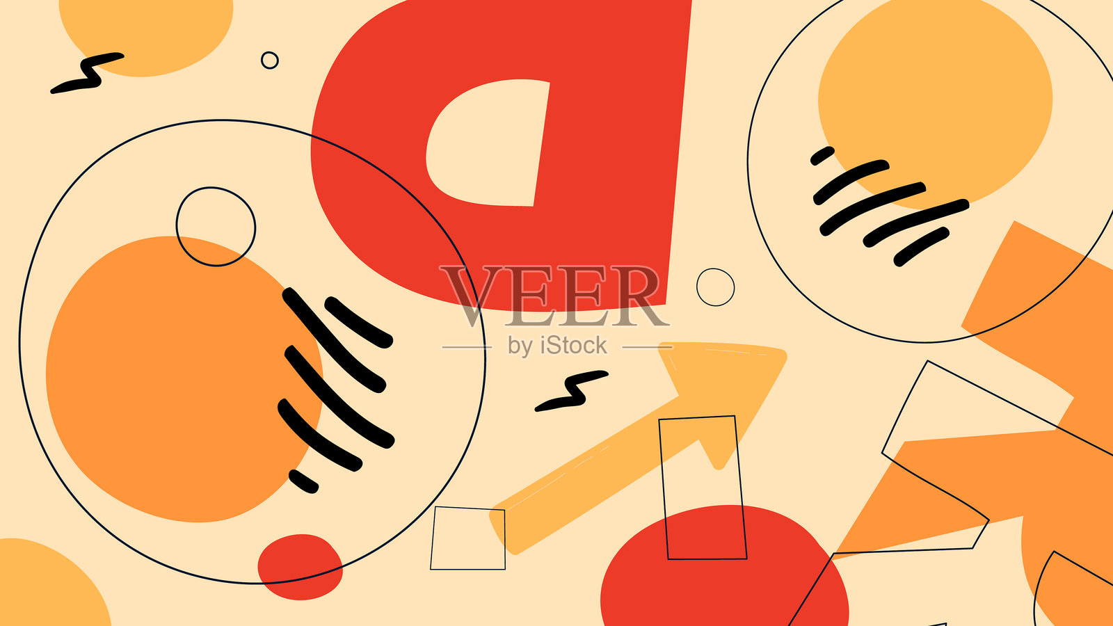 极简抽象艺术元素插画图片素材