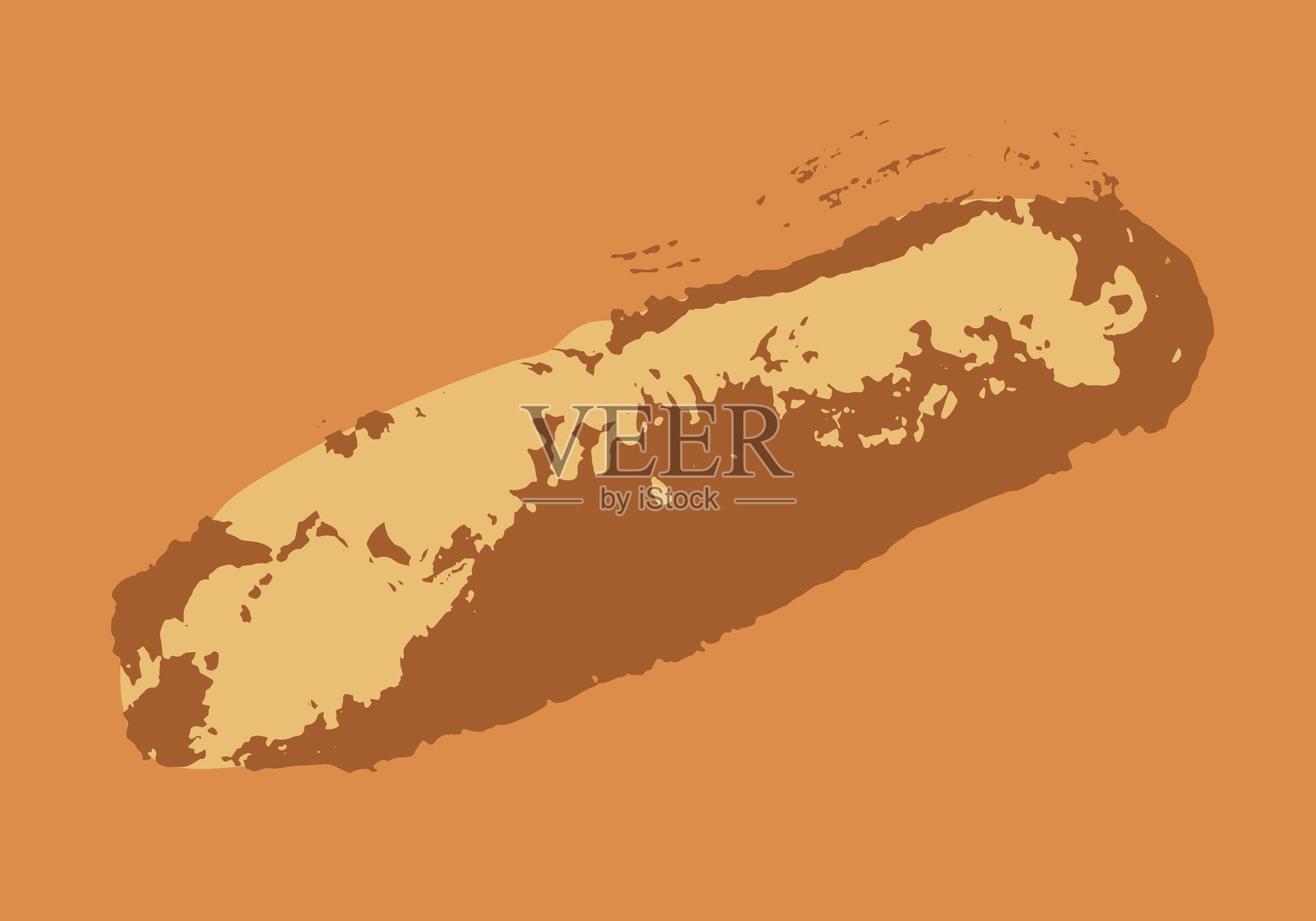 手绘纹理的面包矢量图,适用于横幅、传单、海报、包装和标签设计插画图片素材