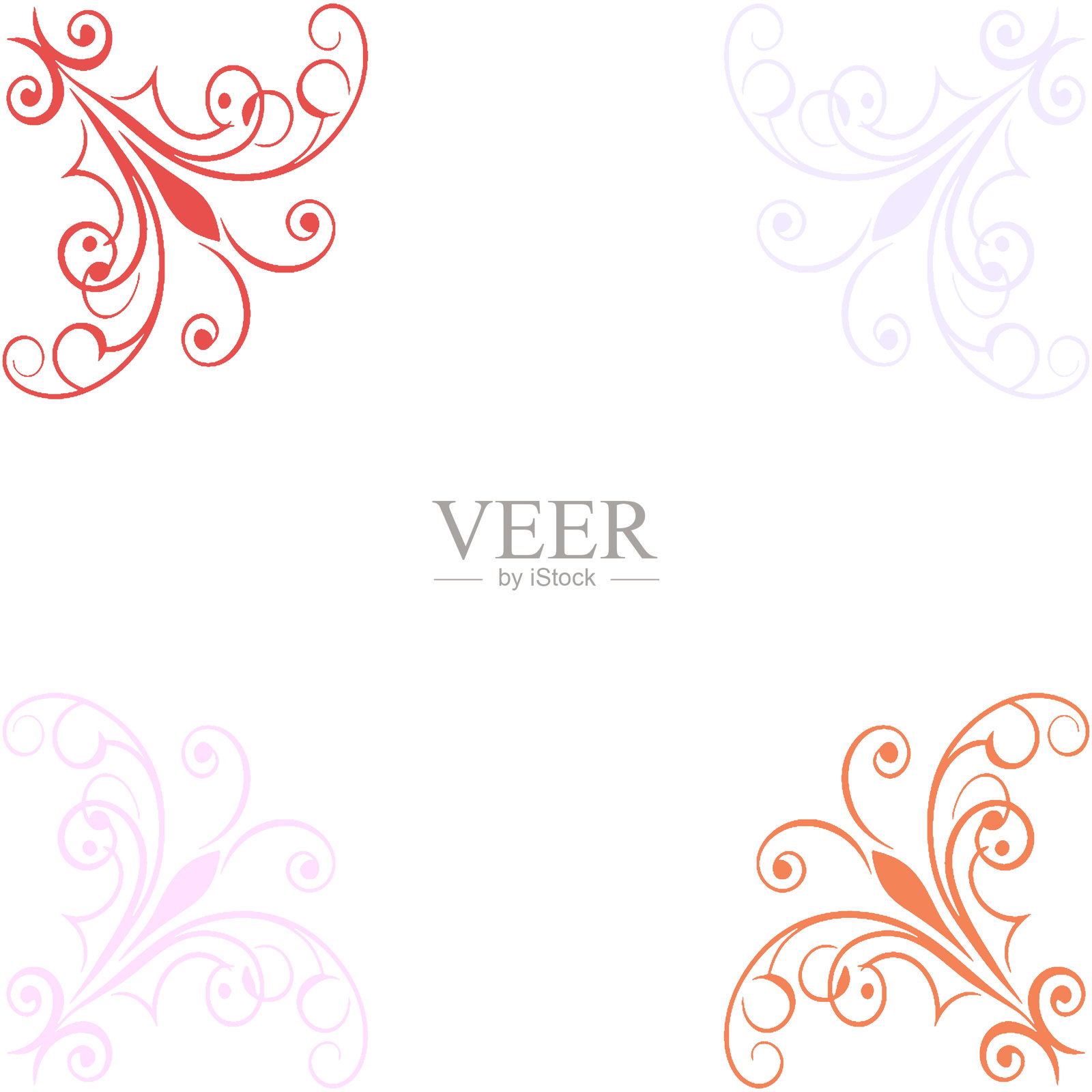 装饰性复古花纹的矢量插图。复古风格。插画图片素材