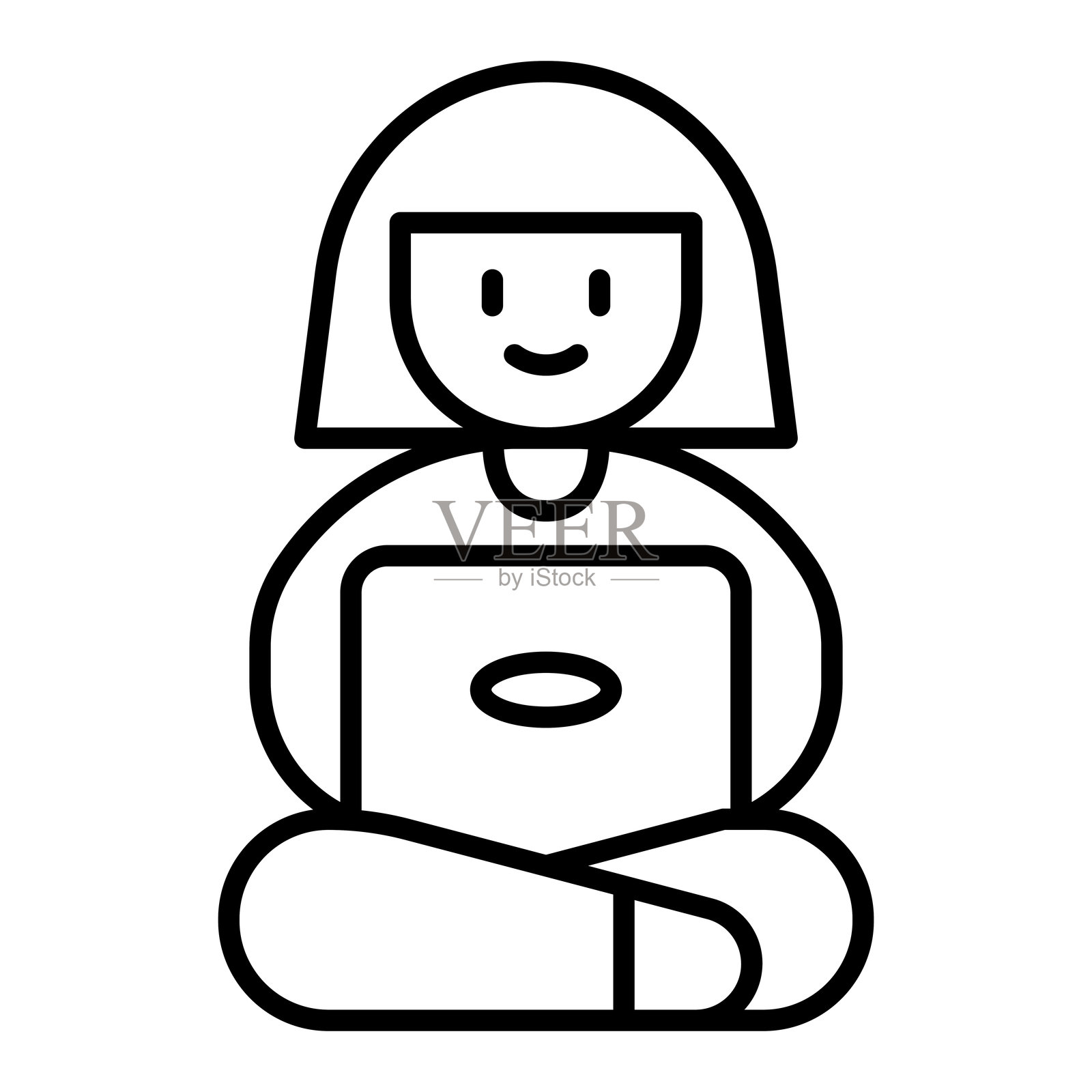 自由职业者图标插画图片素材