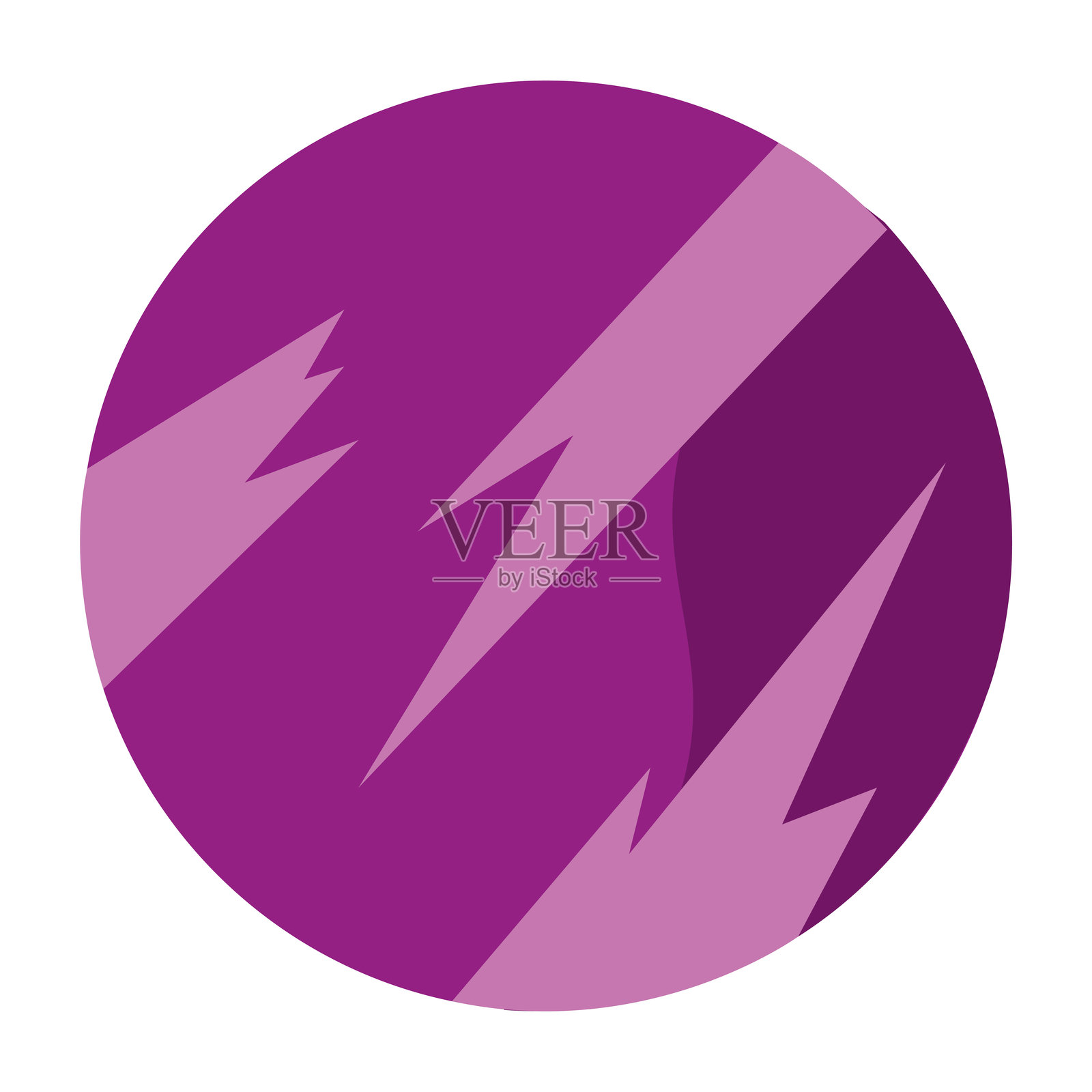 孤立的彩色行星图标 平面设计 矢量图插画图片素材