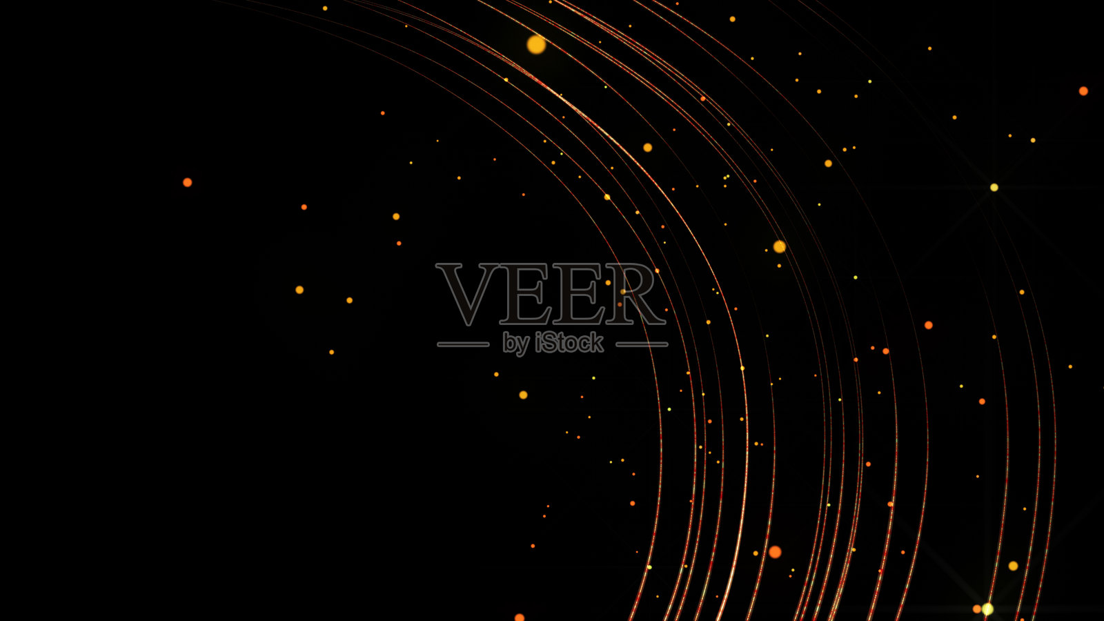 抽象的发光科技线条圆形。数字圆形运动循环。蓝色光环发光效果。4K库存照片照片摄影图片