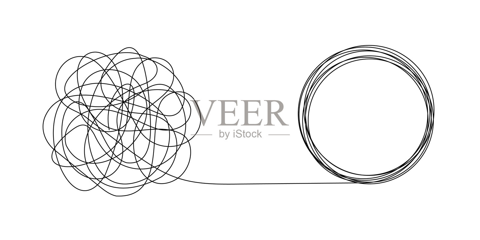 抽象混沌到秩序的商业概念插图插画图片素材