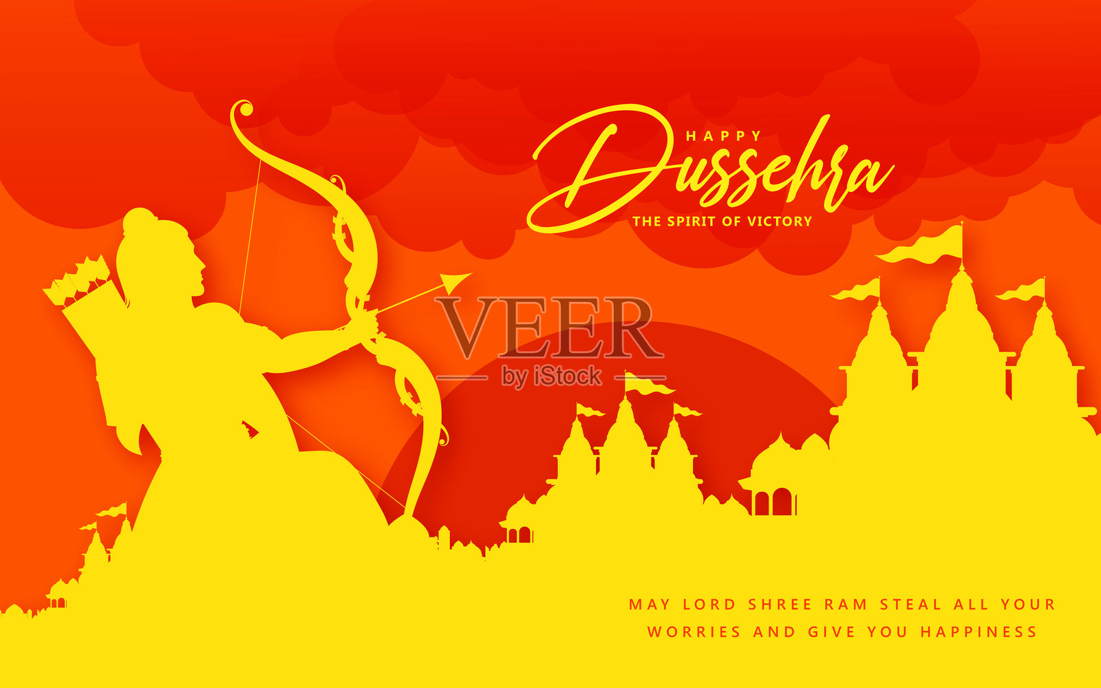 杜塞拉节或拉姆纳瓦米节插画图片素材