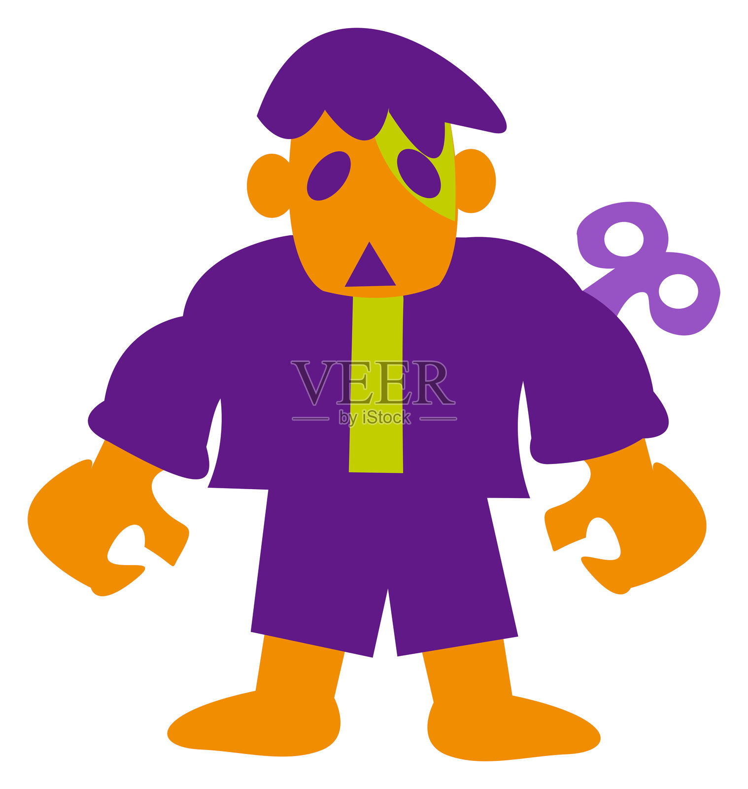 大个子怪物万圣节色彩插画图片素材