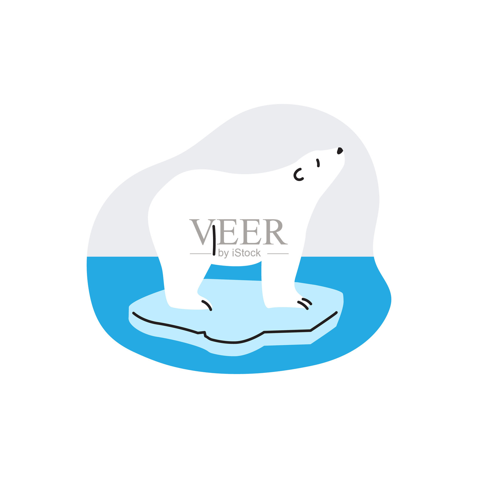 全球变暖的影响。生态问题。白色背景上的矢量插图。插画图片素材