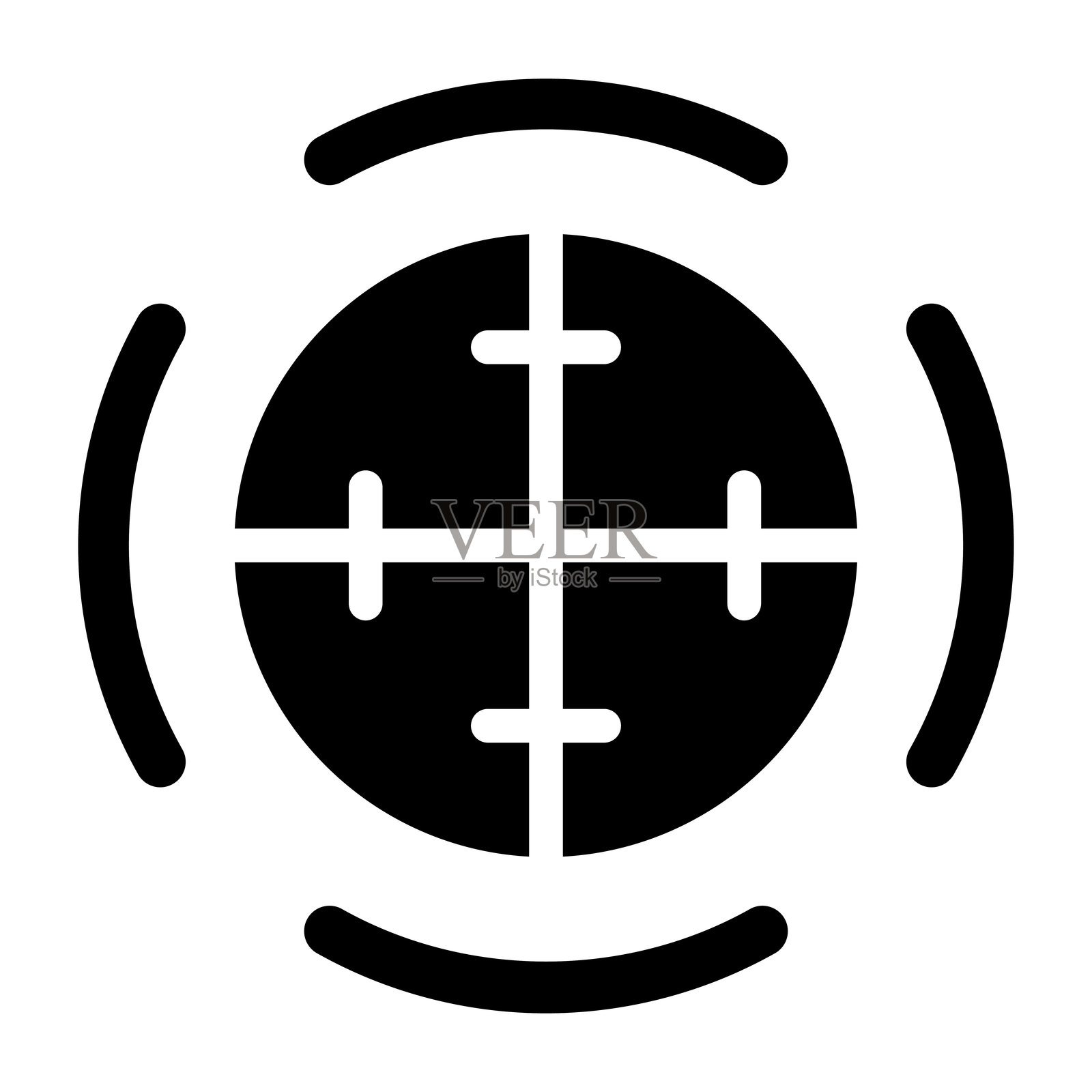 平面图标风格的目标图标插画图片素材