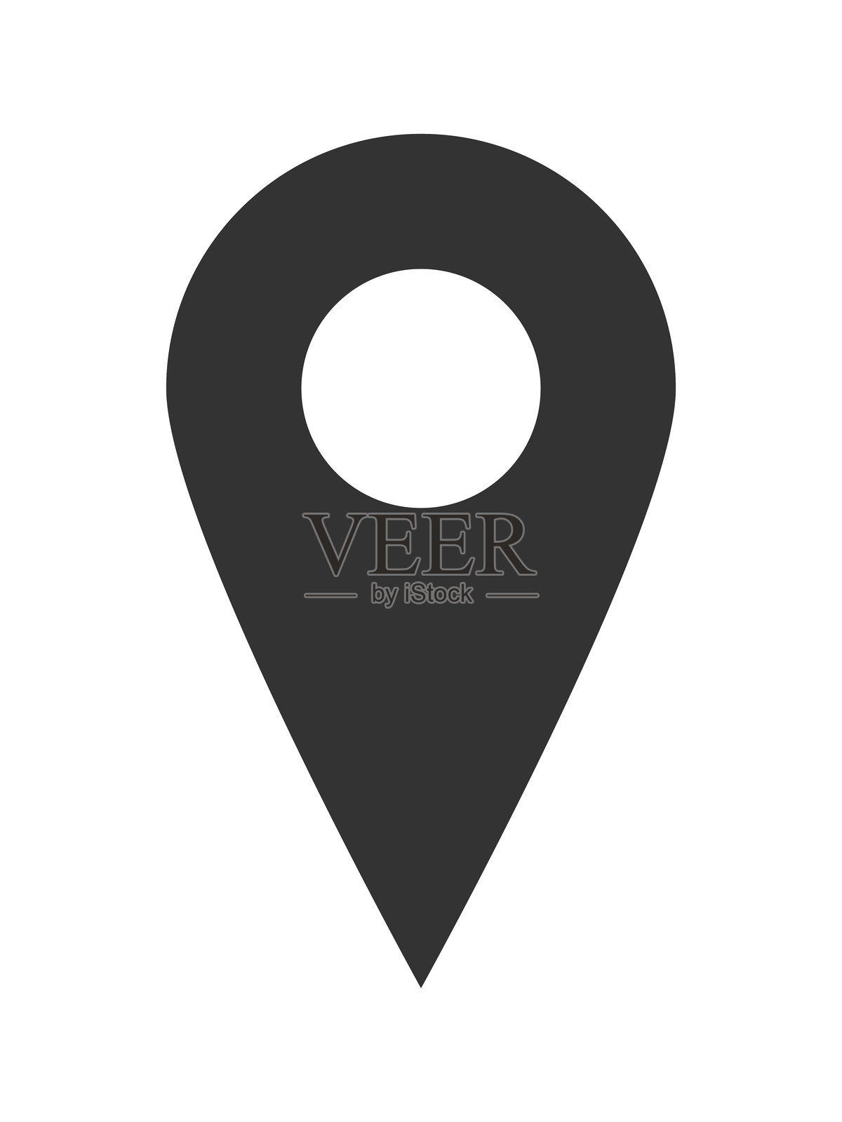 简单、极简的地图图钉图标,象征位置、方向或特定地点。适用于旅行、地图、导航或活动策划的应用程序、网站和演示文稿。插画图片素材