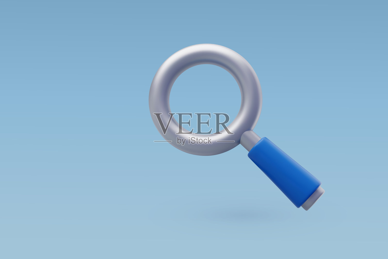 3D矢量放大镜,在线研究人力资源简历概念插画图片素材