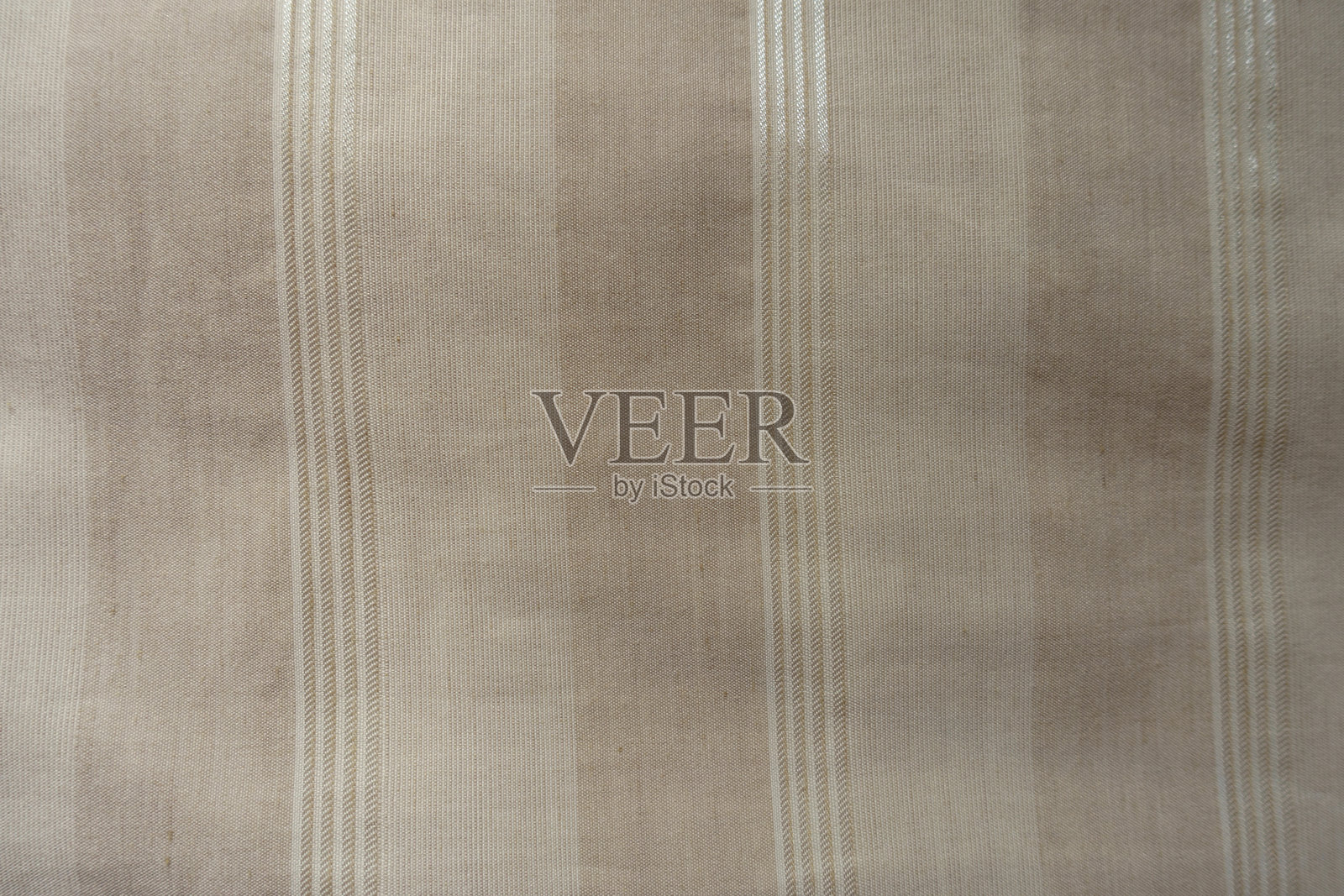 从上方俯视浅米色条纹棉聚酯面料照片摄影图片