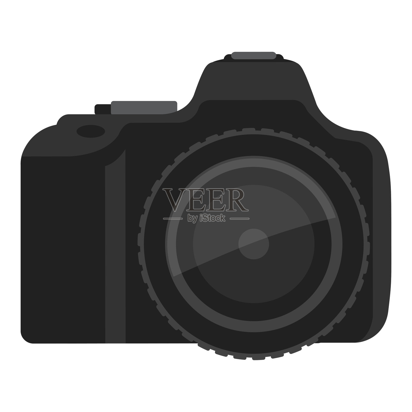 专业摄影用数码相机插画图片素材